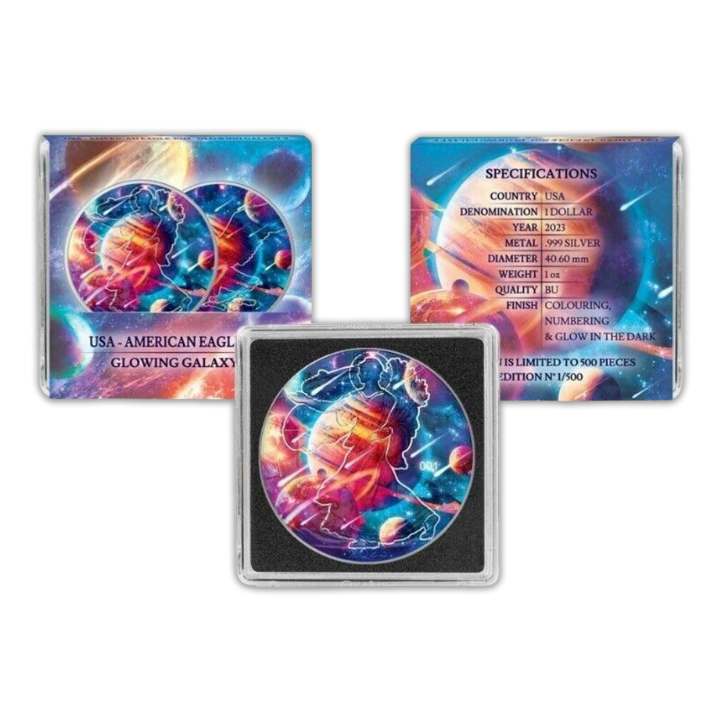 2023 Silver Eagle Glowing Galaxy 1 oz Silver - US Mint