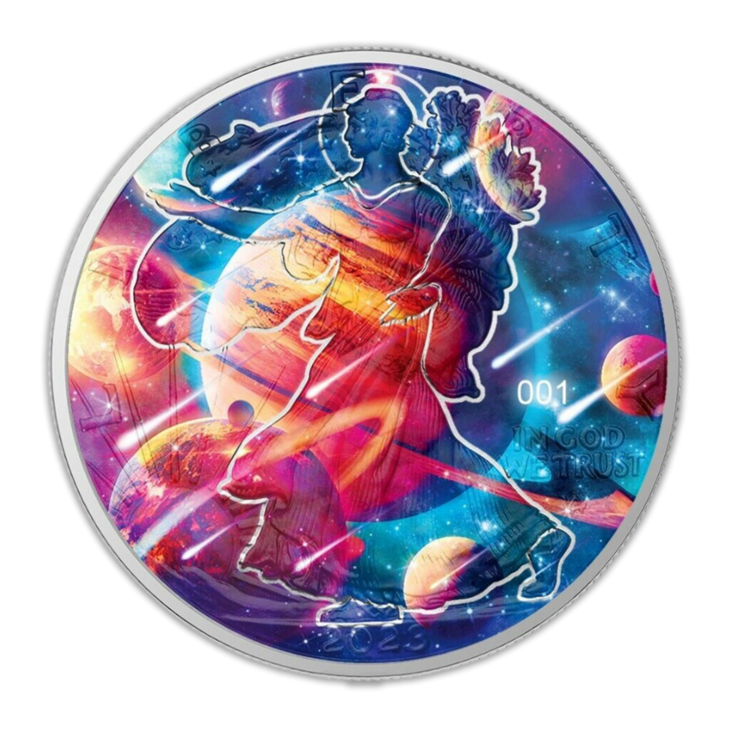 2023 Silver Eagle Glowing Galaxy 1 oz Silver - US Mint