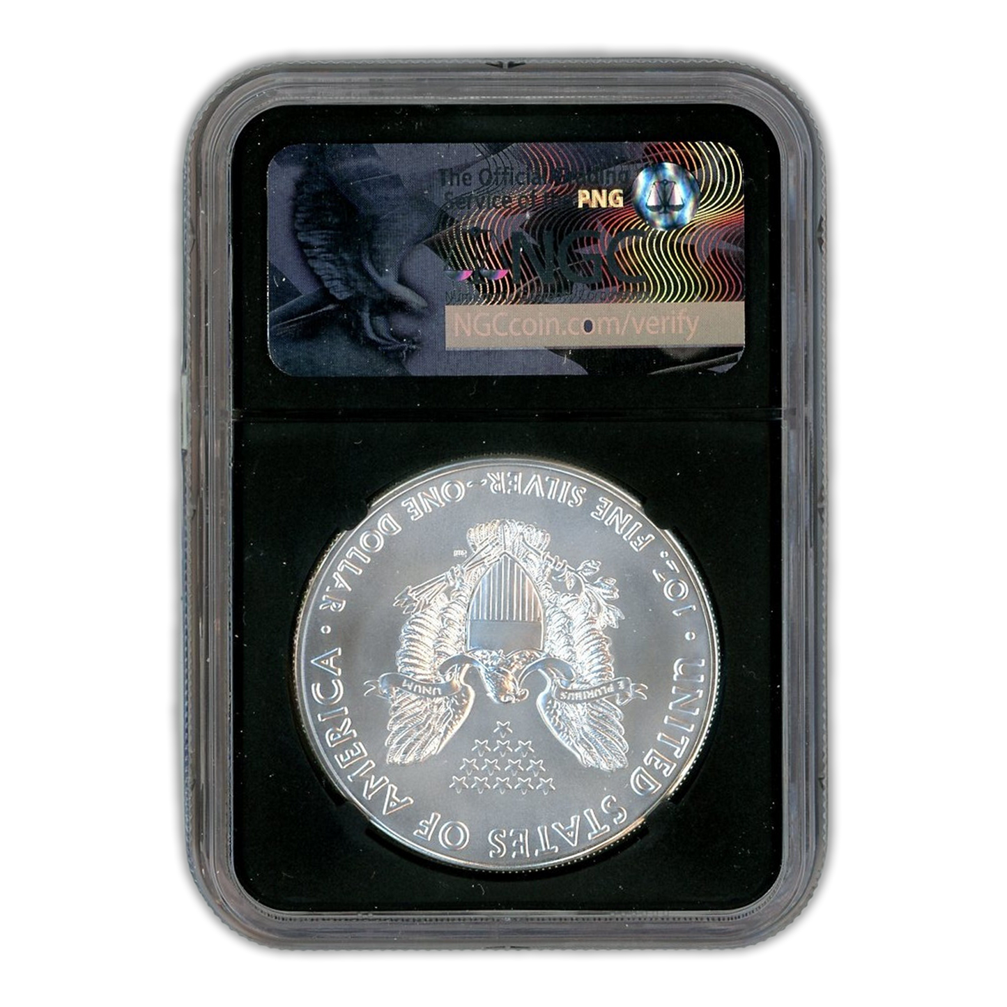2017 Silver Eagle - NGC MS70 Castle Flag Label ER - CoinsTV