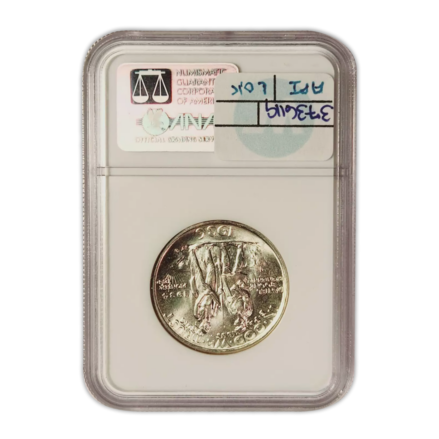 1936 D Daniel Boone Silver Half Dollar Commemorative - NGC MS66 Sight White - CoinsTV