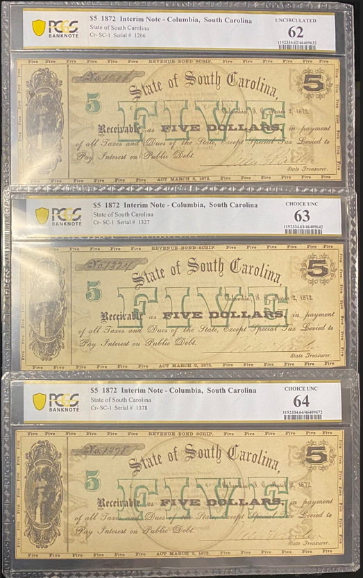 1872 Interim Note-Train - Grab Bag - PCGS