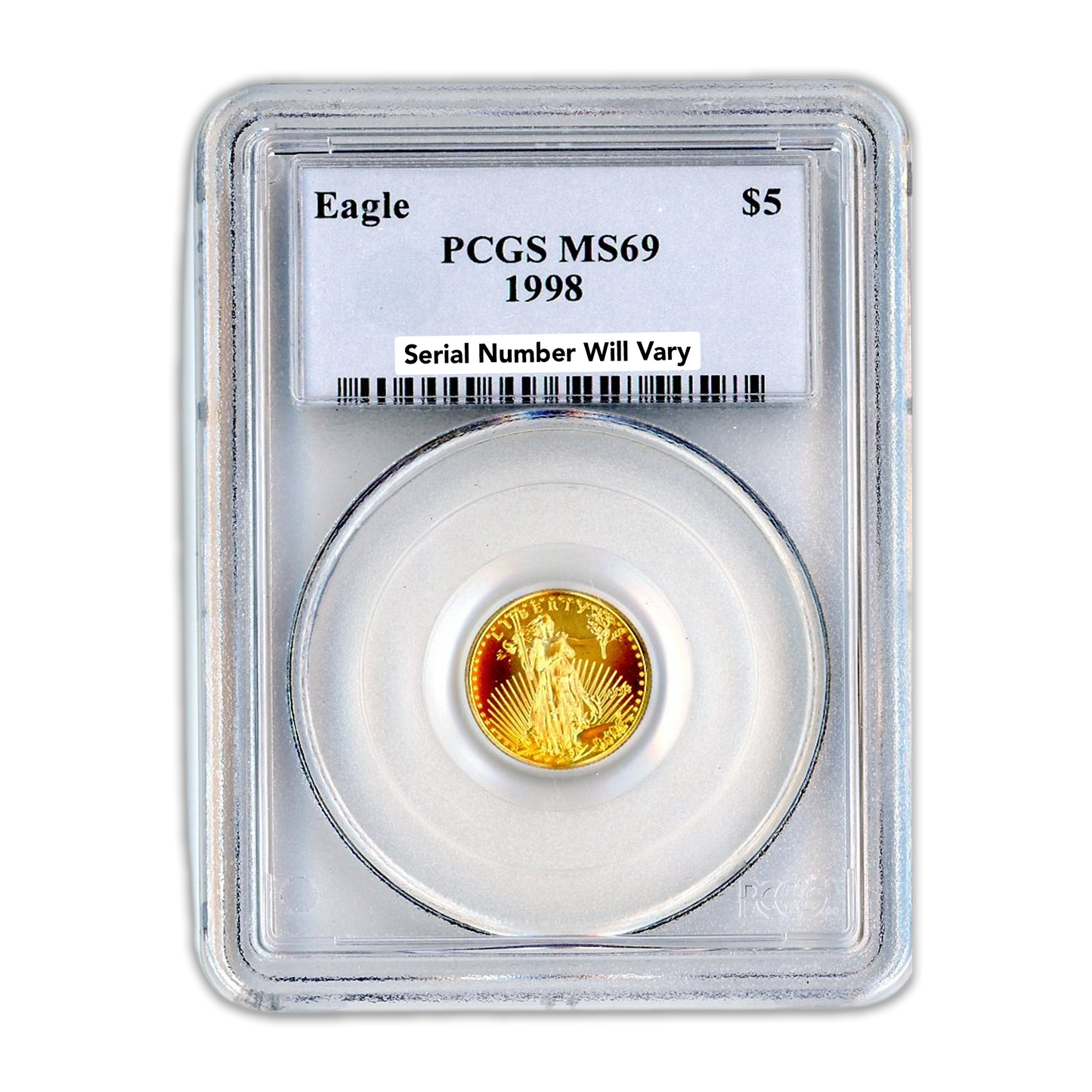 1998 $5 Gold Eagle - PCGS MS69 - CoinsTV