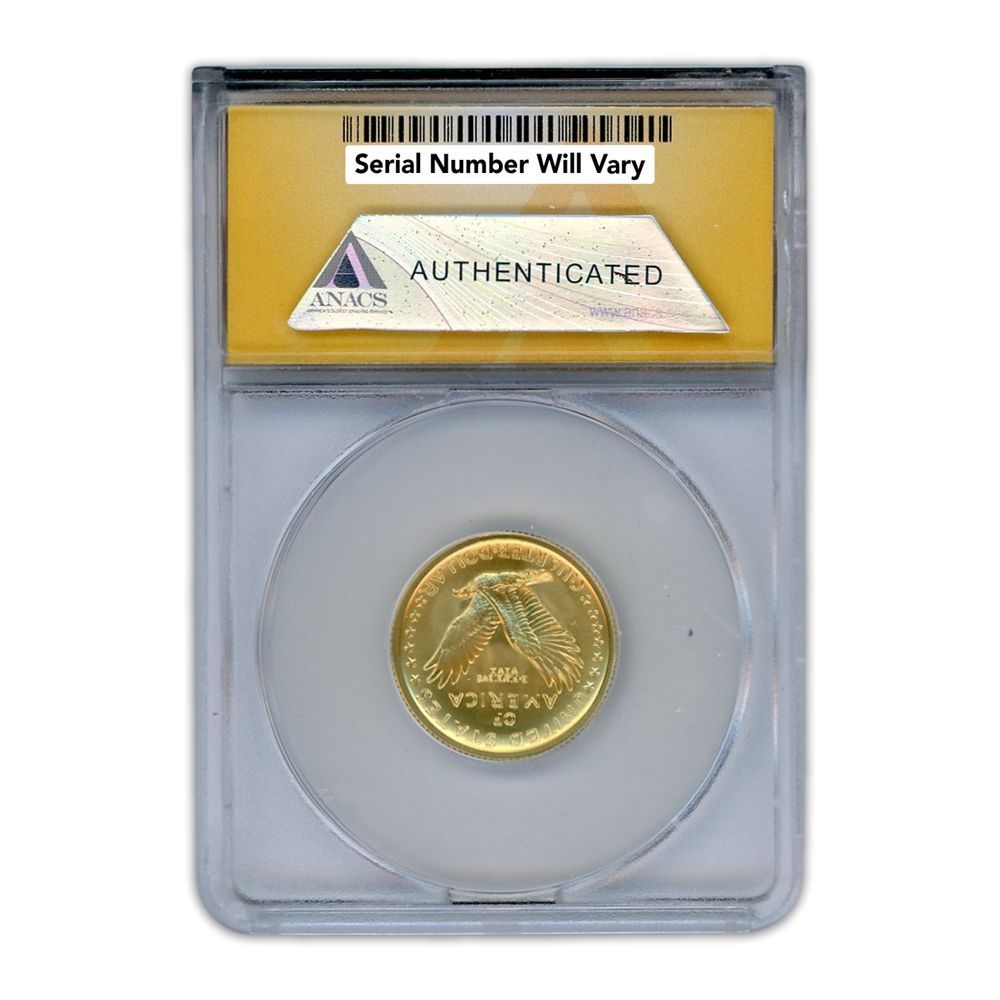 2016 Standing Liberty Quarter .9999 Gold - 1/4 oz ANACS SP69 - CoinsTV