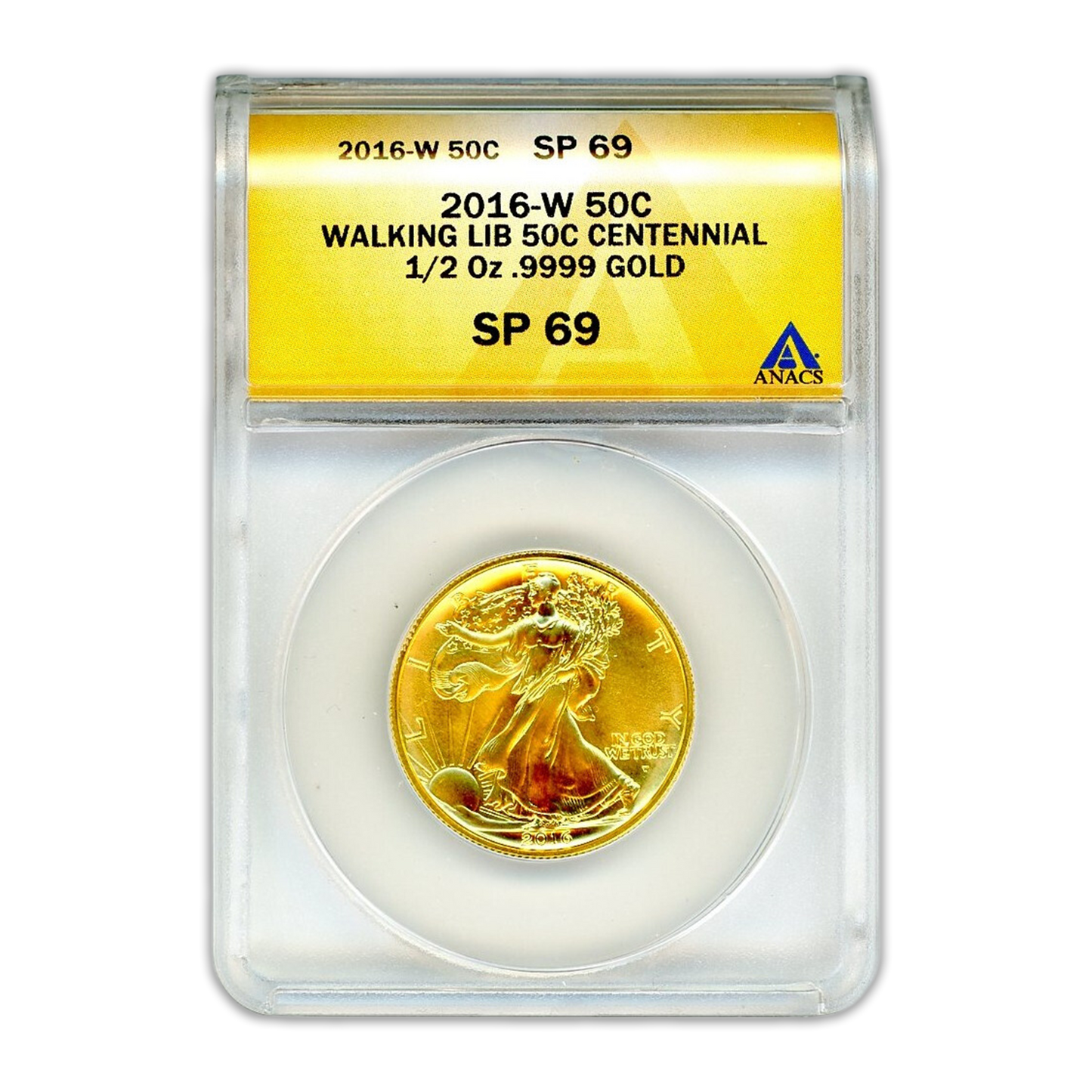 2016 Walking Liberty .9999 Gold - 1/2 oz ANACS SP69