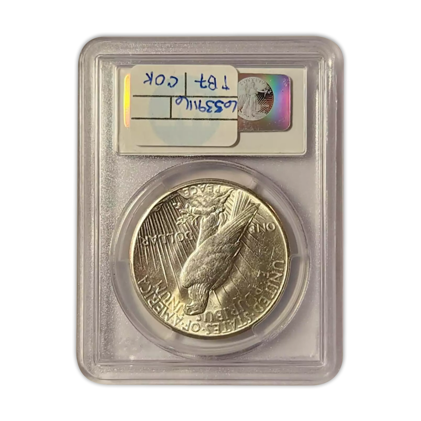 1928 Peace Silver Dollar Philadelphia - PCGS AU58 Sight White - CoinsTV