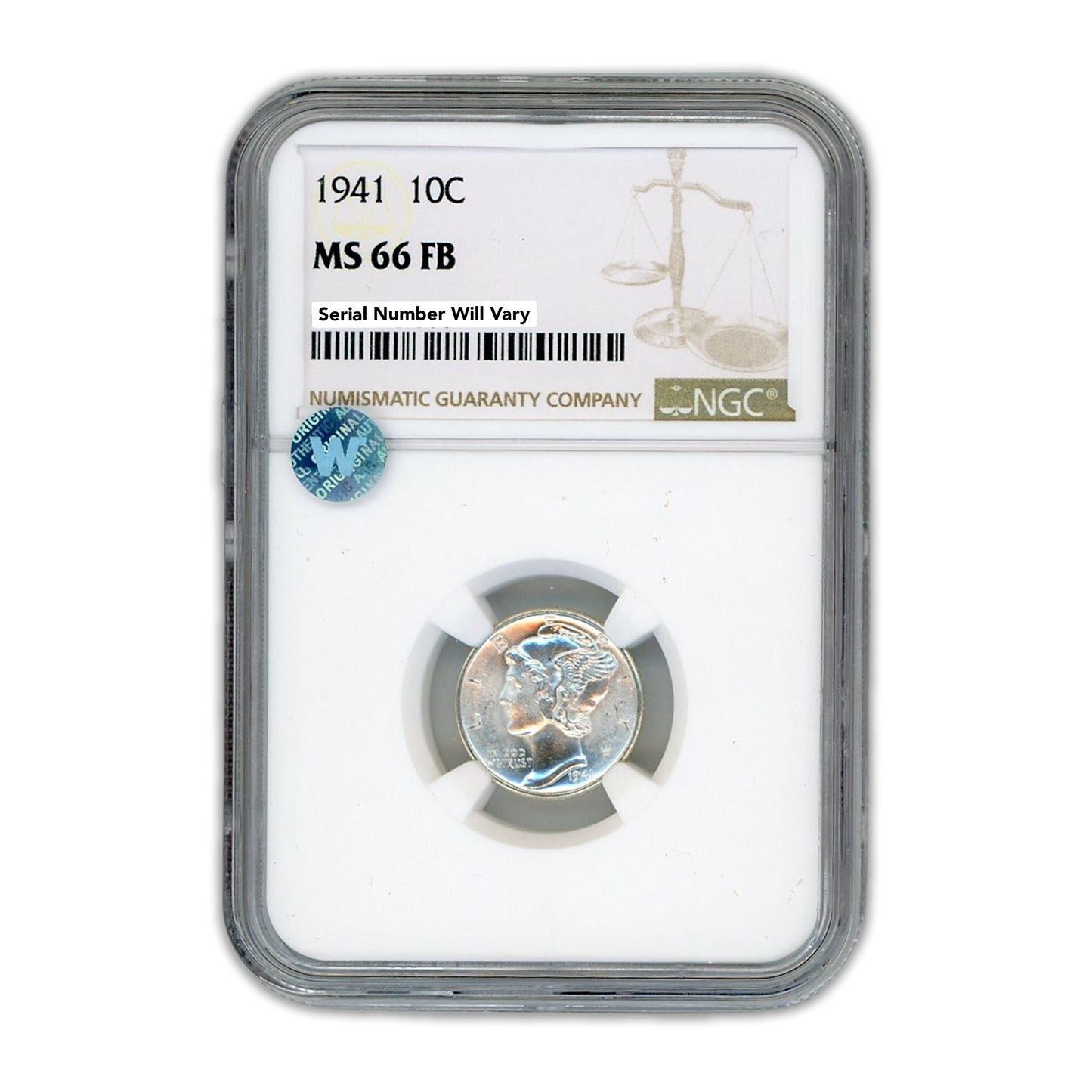 1941 Mercury Dime - NGC MS66 FB Sight White - CoinsTV