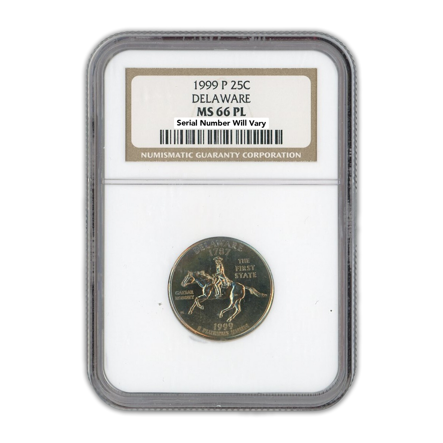 1999 Delaware Quarter Dollar Denver - NGC MS66 PL Prooflike