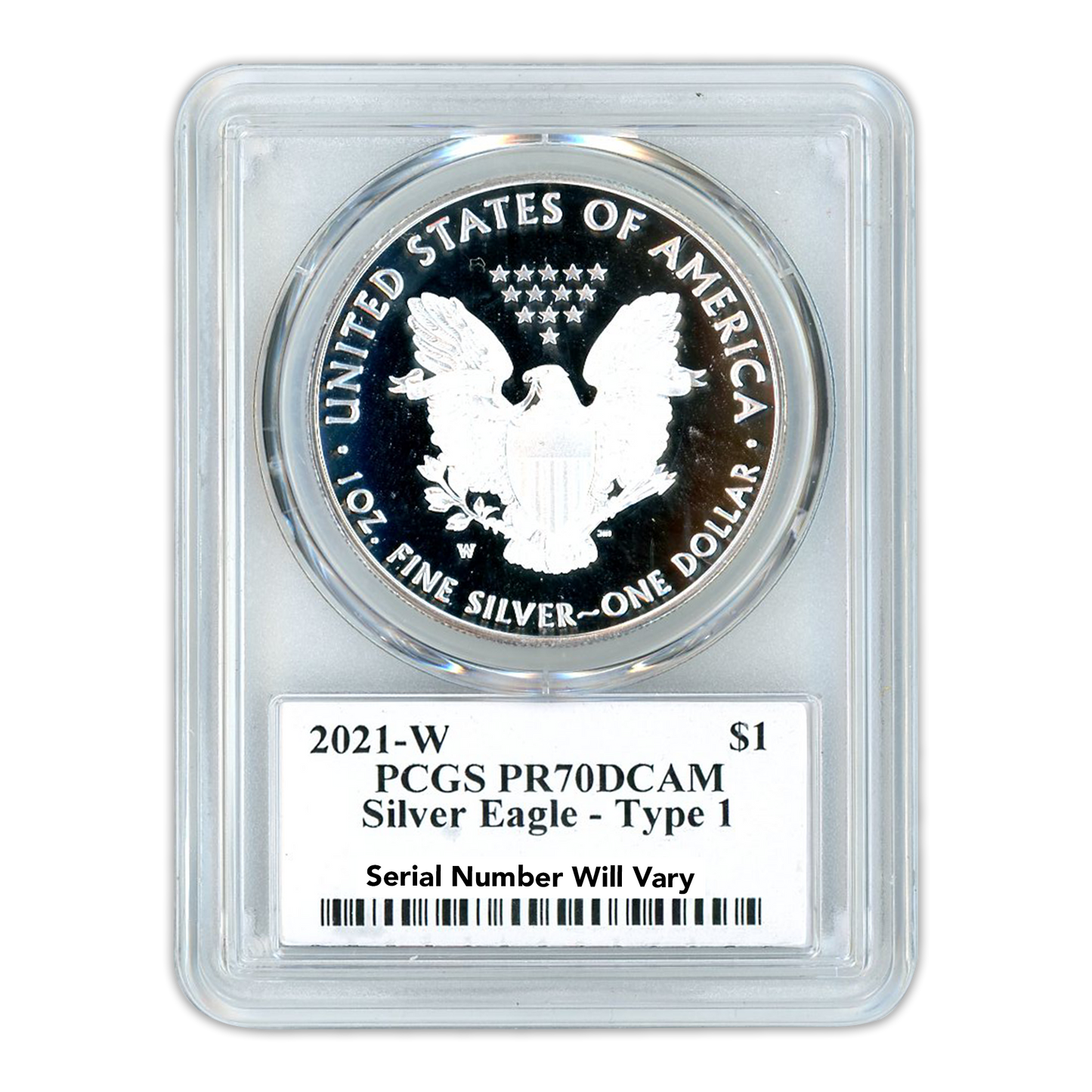 2021-W Silver Eagle General Casey - Type 1 - PCGS PR70DCAM