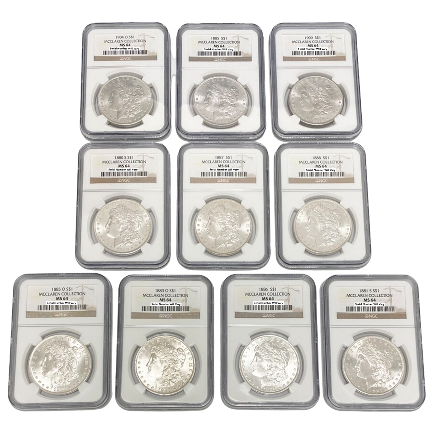 Morgan Silver Dollar - Grab Bag - NGC MS64 McClaren Collection