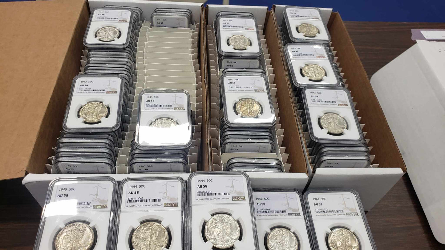 Walking Liberty NGC AU58 Grab Bag