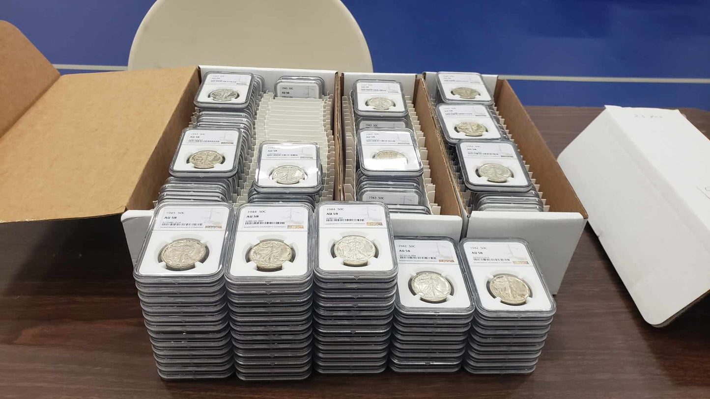 Walking Liberty NGC AU58 Grab Bag - CoinsTV