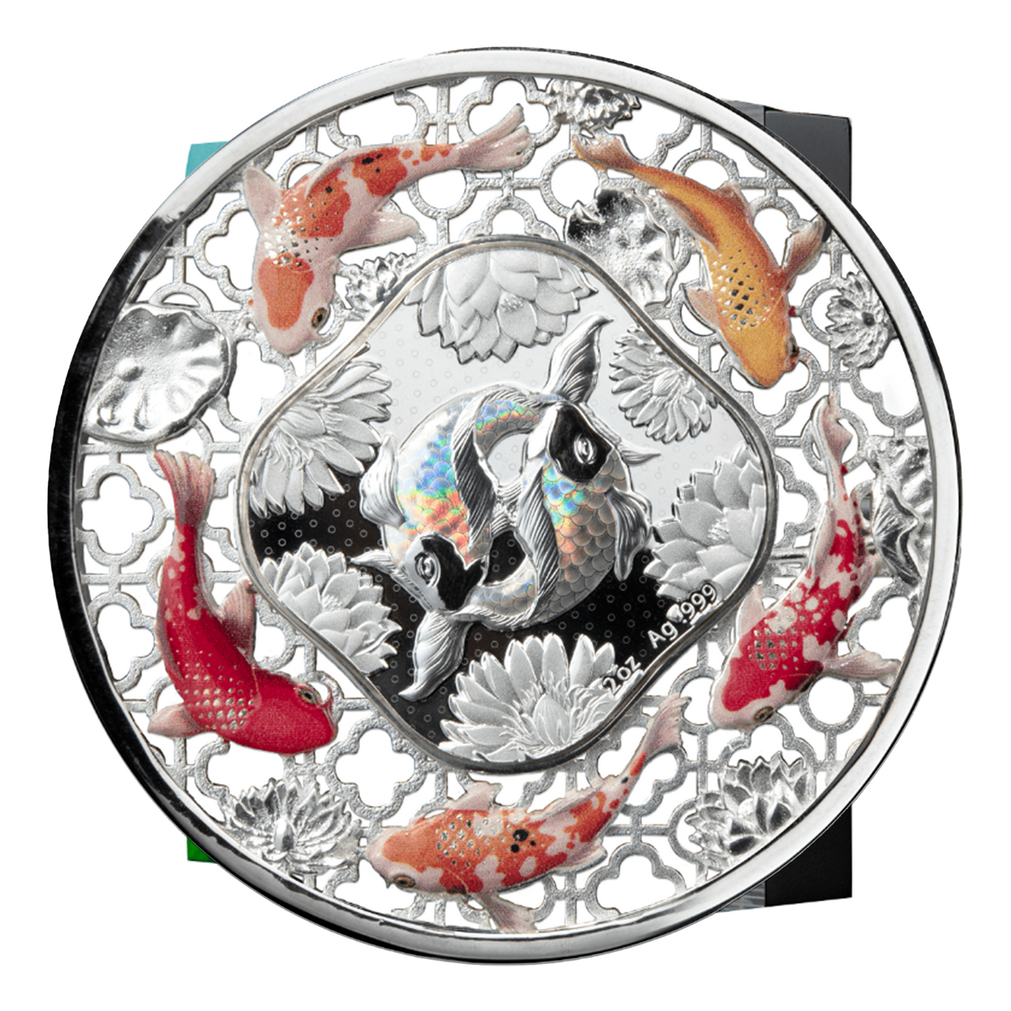2023 2 oz Solomon Islands Filigree Koi Silver