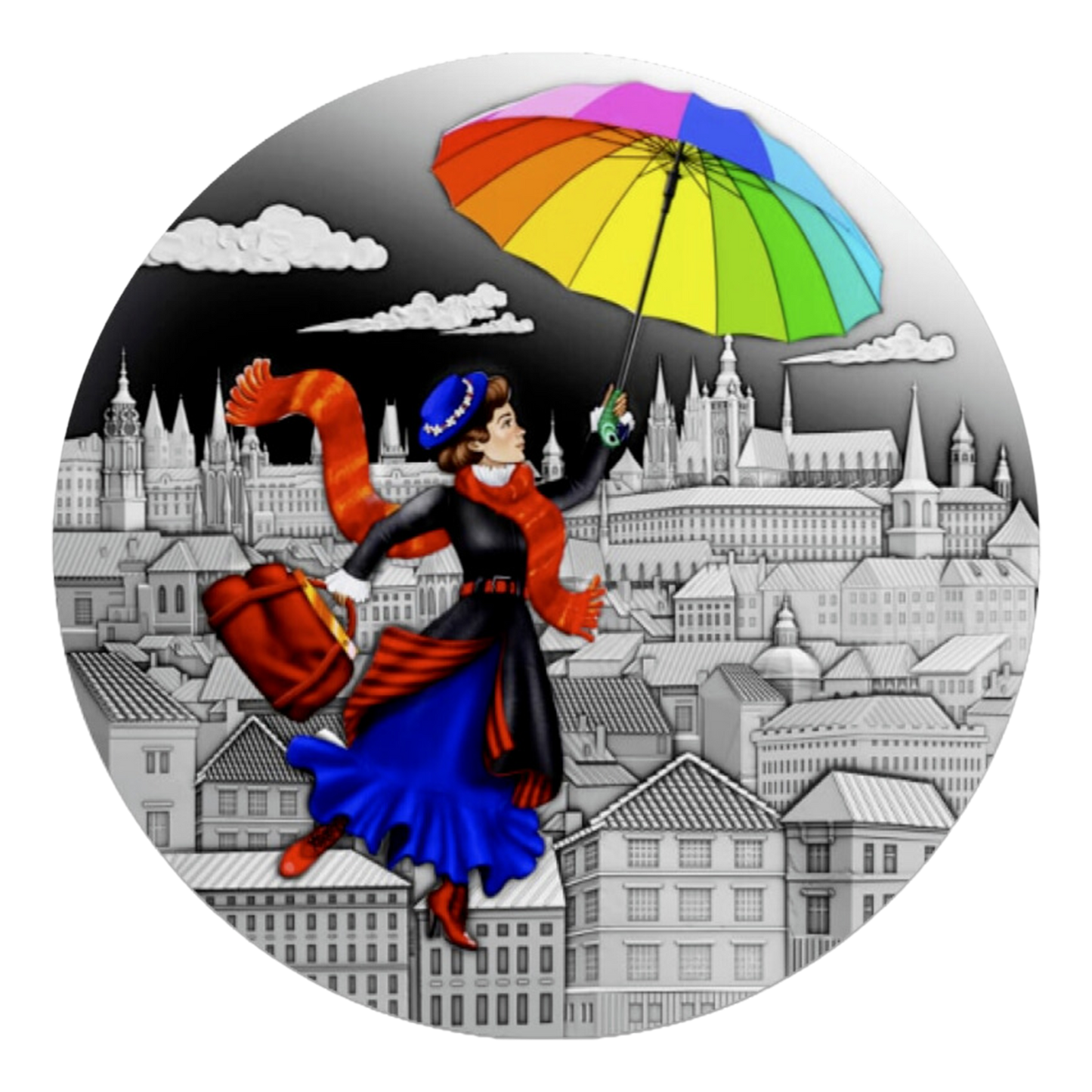 2022 Mary Poppins - The Magical Nanny - 1 oz .999 Silver Coin