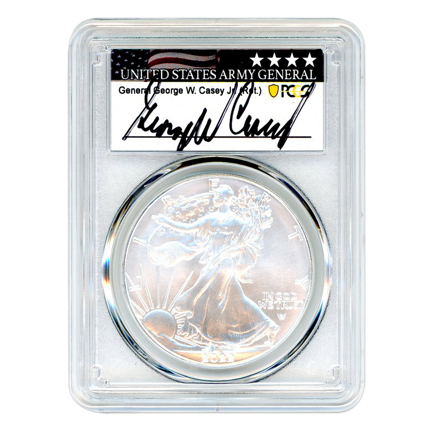 2022 Silver Eagle - General George W. Casey Jr. Signature- PCGS MS69- First Strike
