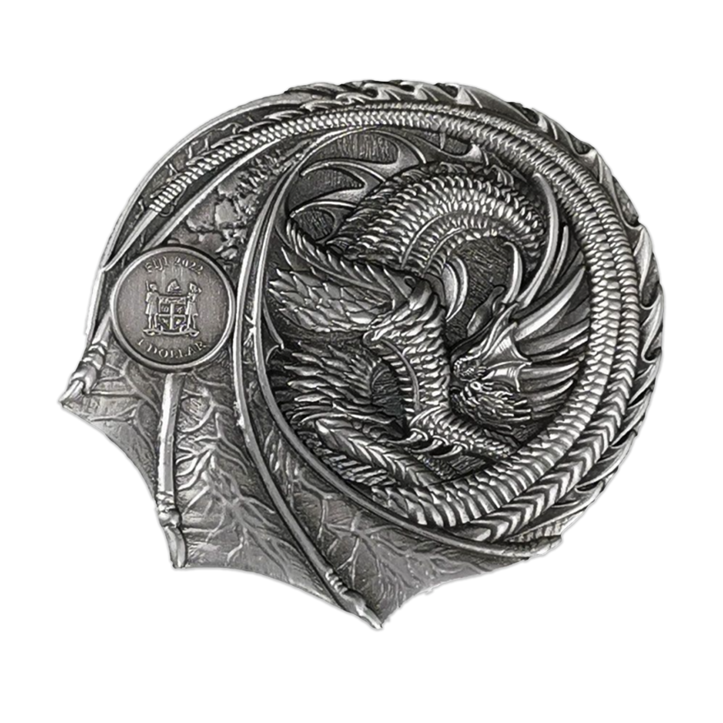 2022 1 oz Fiji Dragons of the World - Welsh Red Dragon Silver