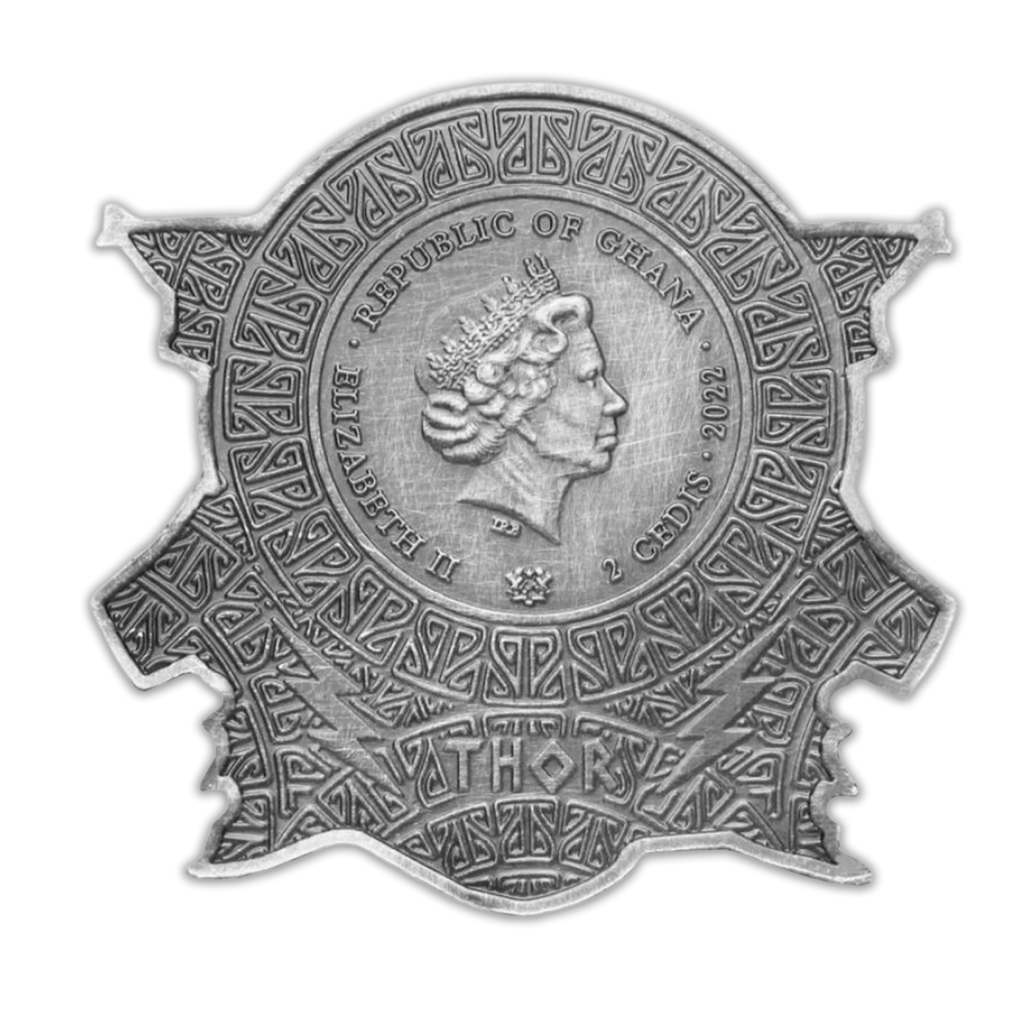 2022 Ghana Norse Gods - Thor Silver Plated