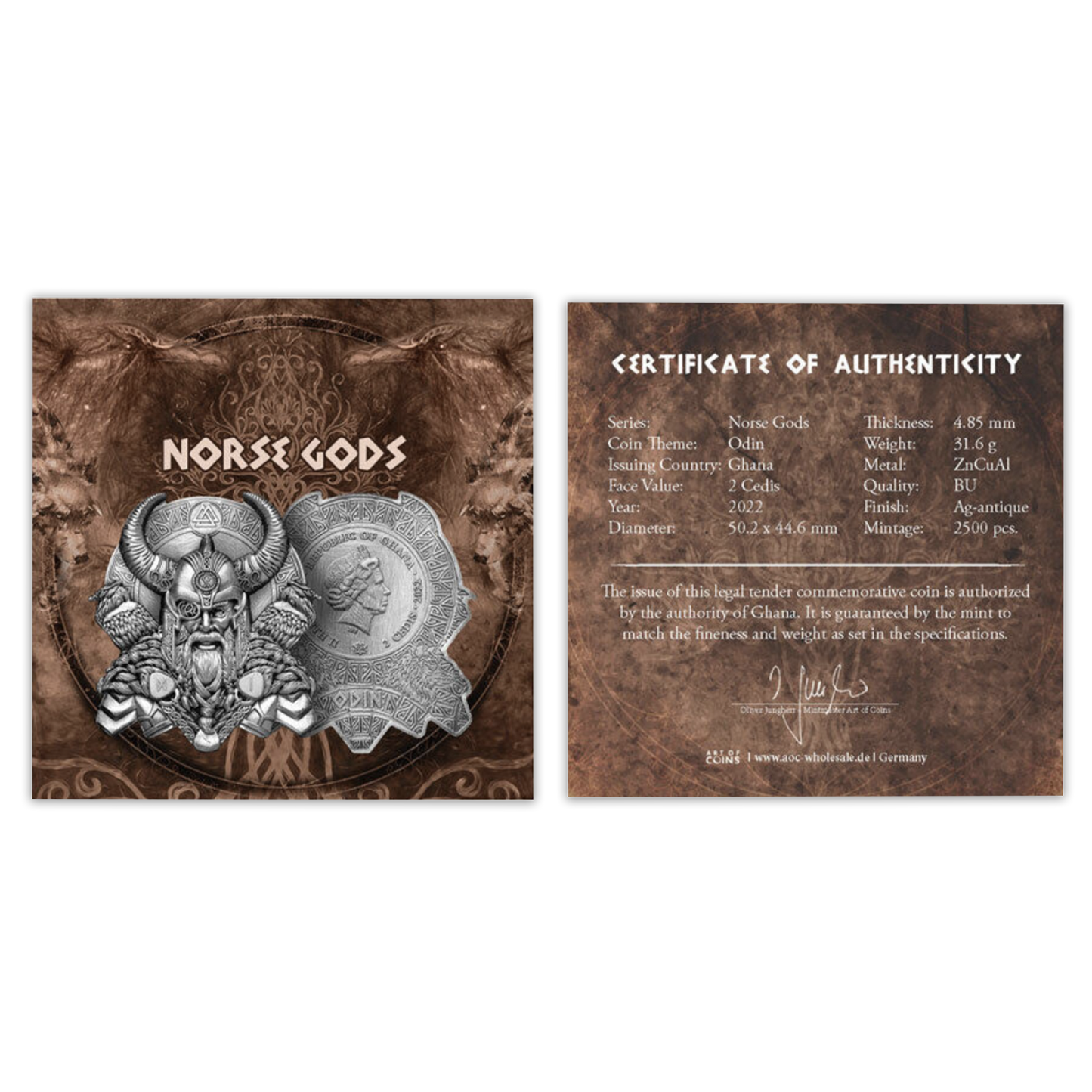 2022 Ghana Norse Gods - Odin Silver Plated