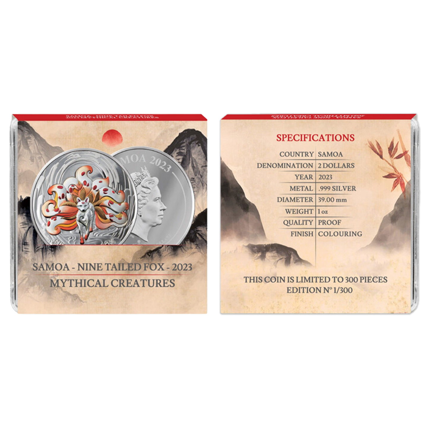 2023 1 oz Mythical Creatures - Nine Tailed Fox - Colorized