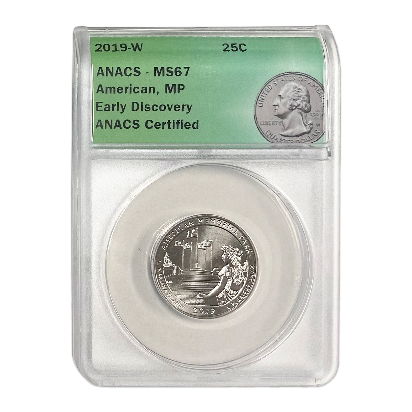 2019 American Memorial West Point Quarter - ANACS MS67 Early Discovery
