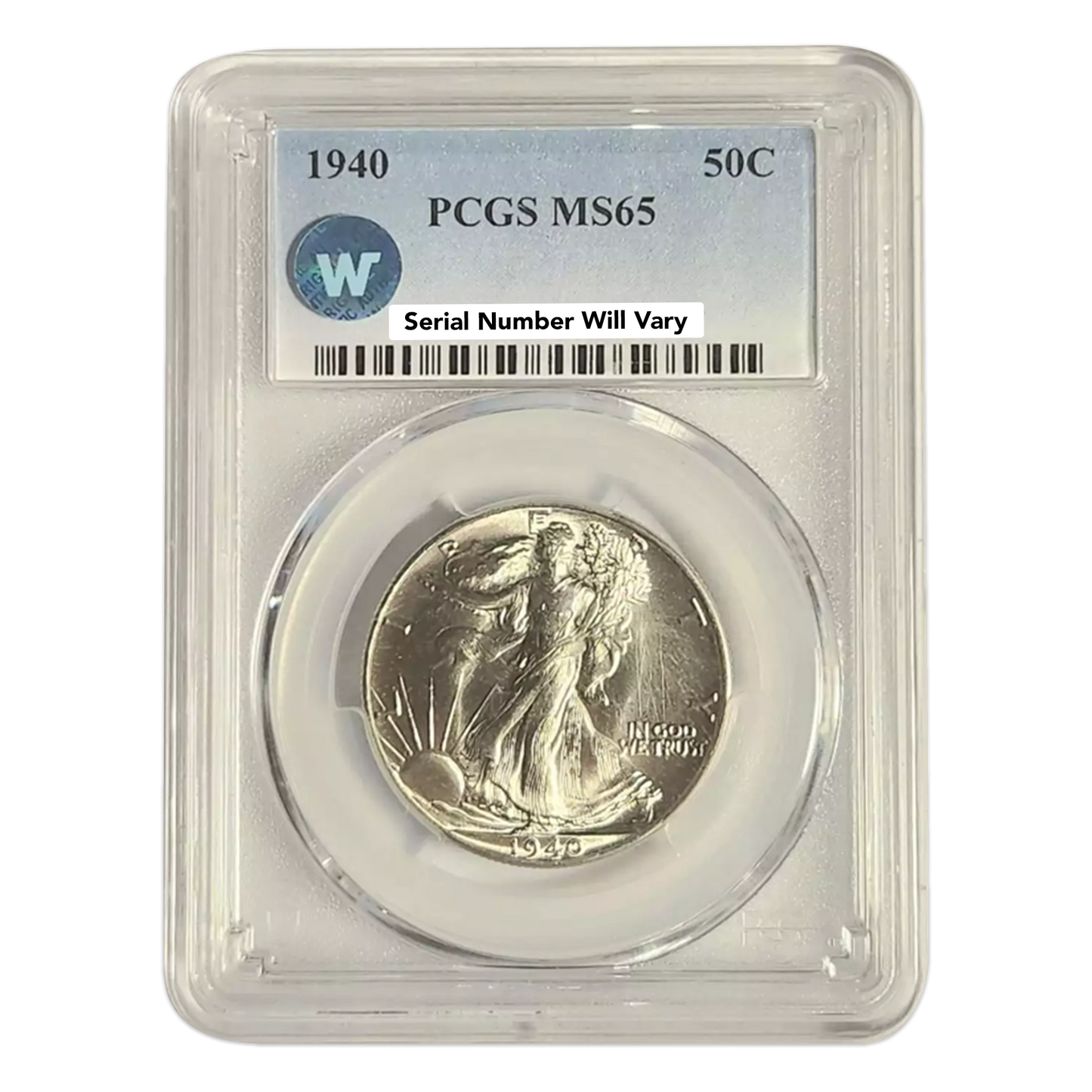 1940 Walking Liberty Philadelphia - PCGS MS65 Sight White - CoinsTV