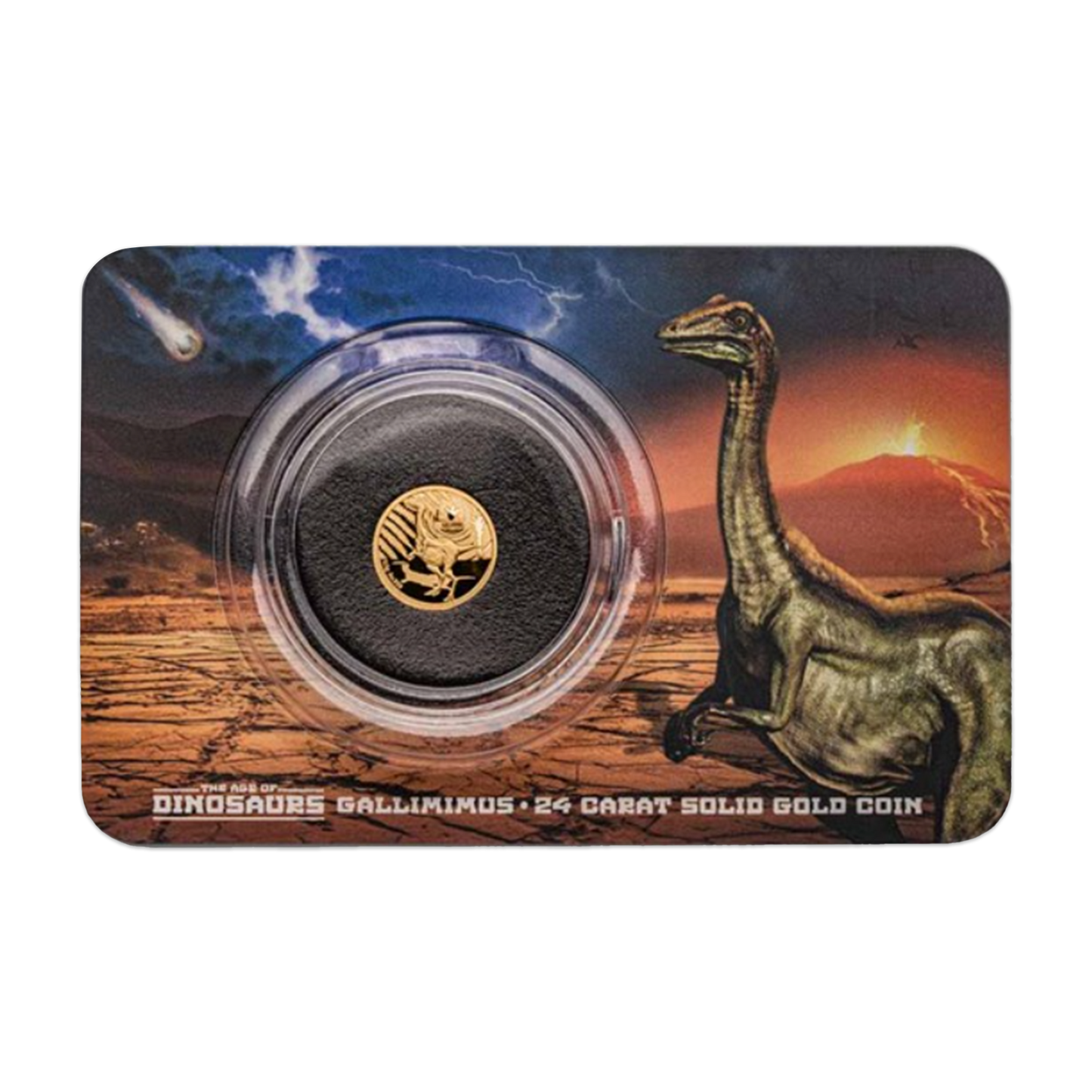 2021 Solomon Islands Age of Dinosaurs Gallimimus 0.5g Gold Proof 1/2 Gram