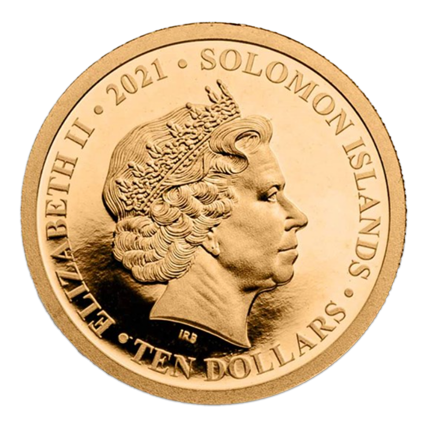 2021 Solomon Islands Age of Dinosaurs Gallimimus 0.5g Gold Proof 1/2 Gram