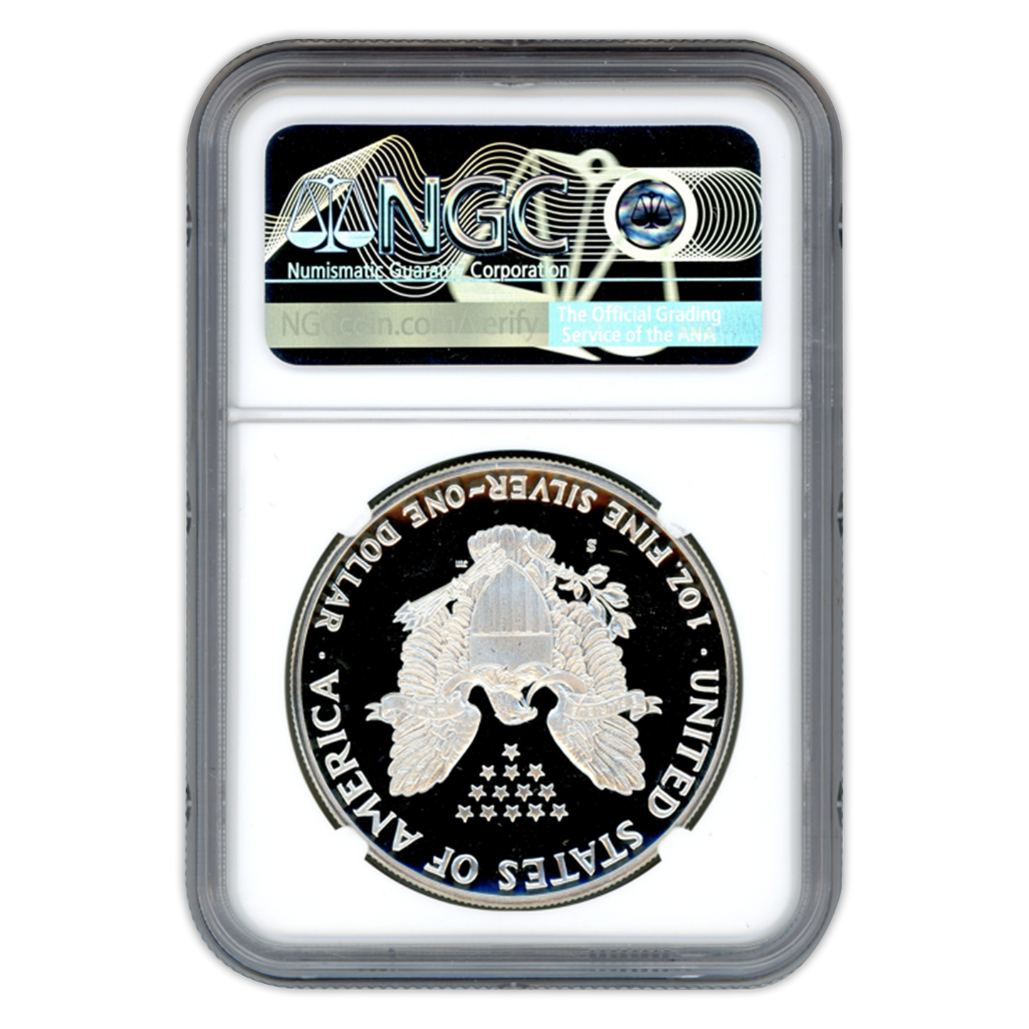 1986 S Silver Eagle - NGC PF70 Ultra Cameo Miles Standish Label