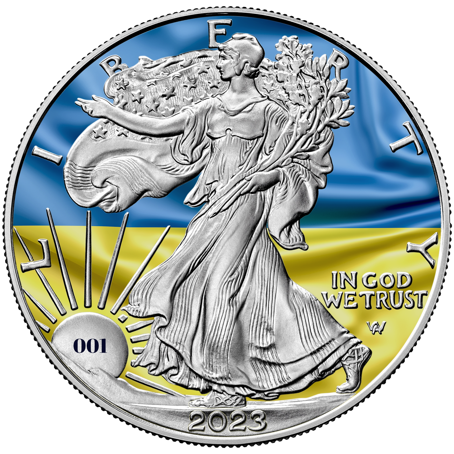 2023 Flags of the World Silver Eagle - Ukraine - First Edition