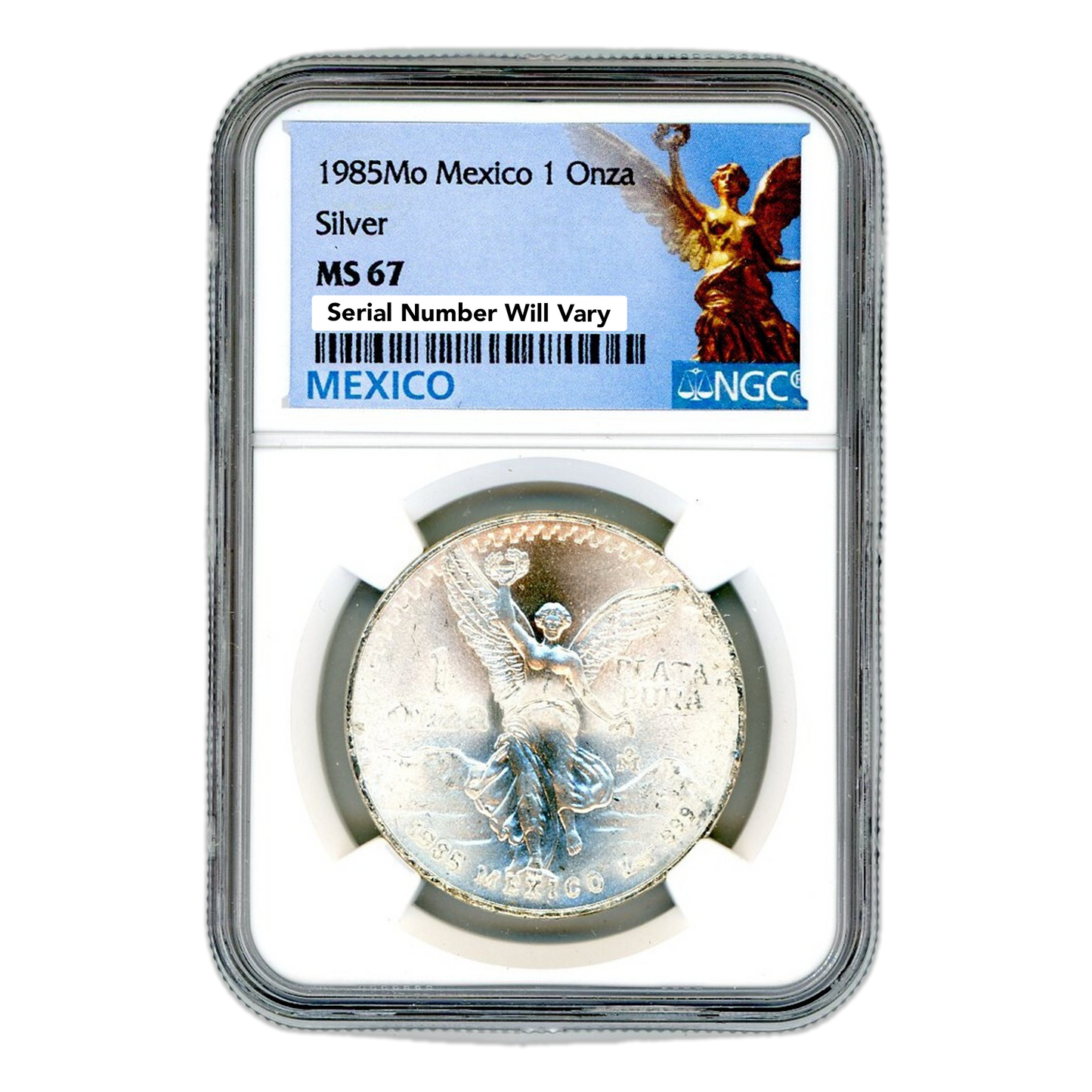 1985 Mexican Libertad - 1oz Silver NGC MS67