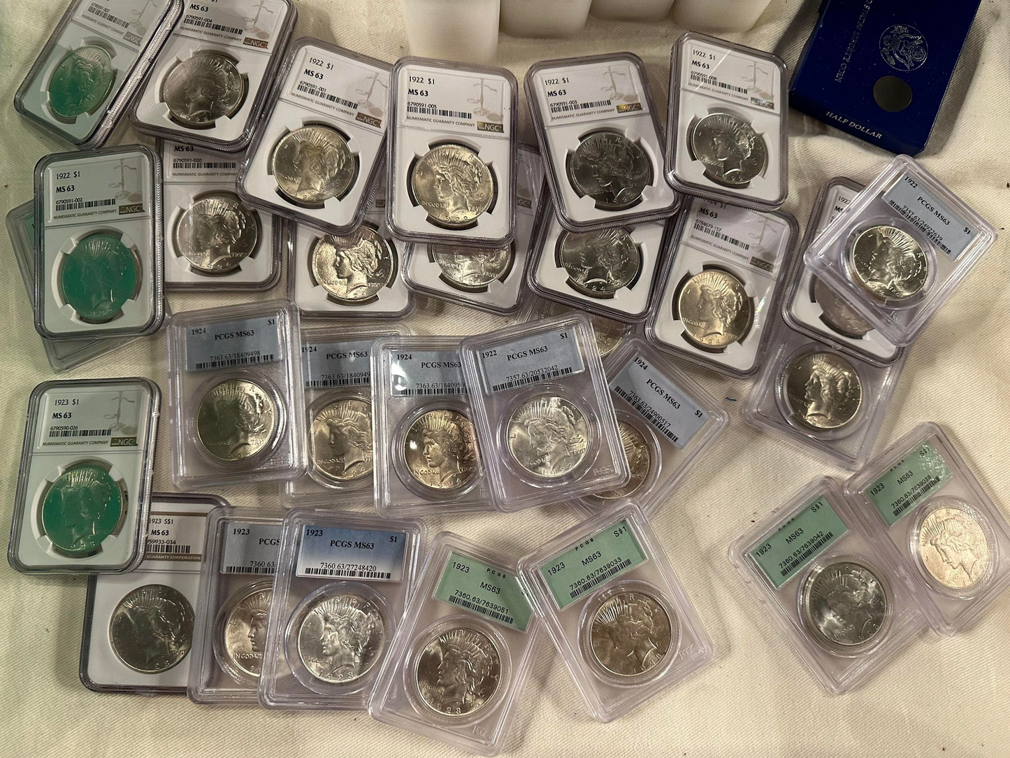 1922-1925 Peace Silver Dollar - Grab Bag - MS63 - CoinsTV