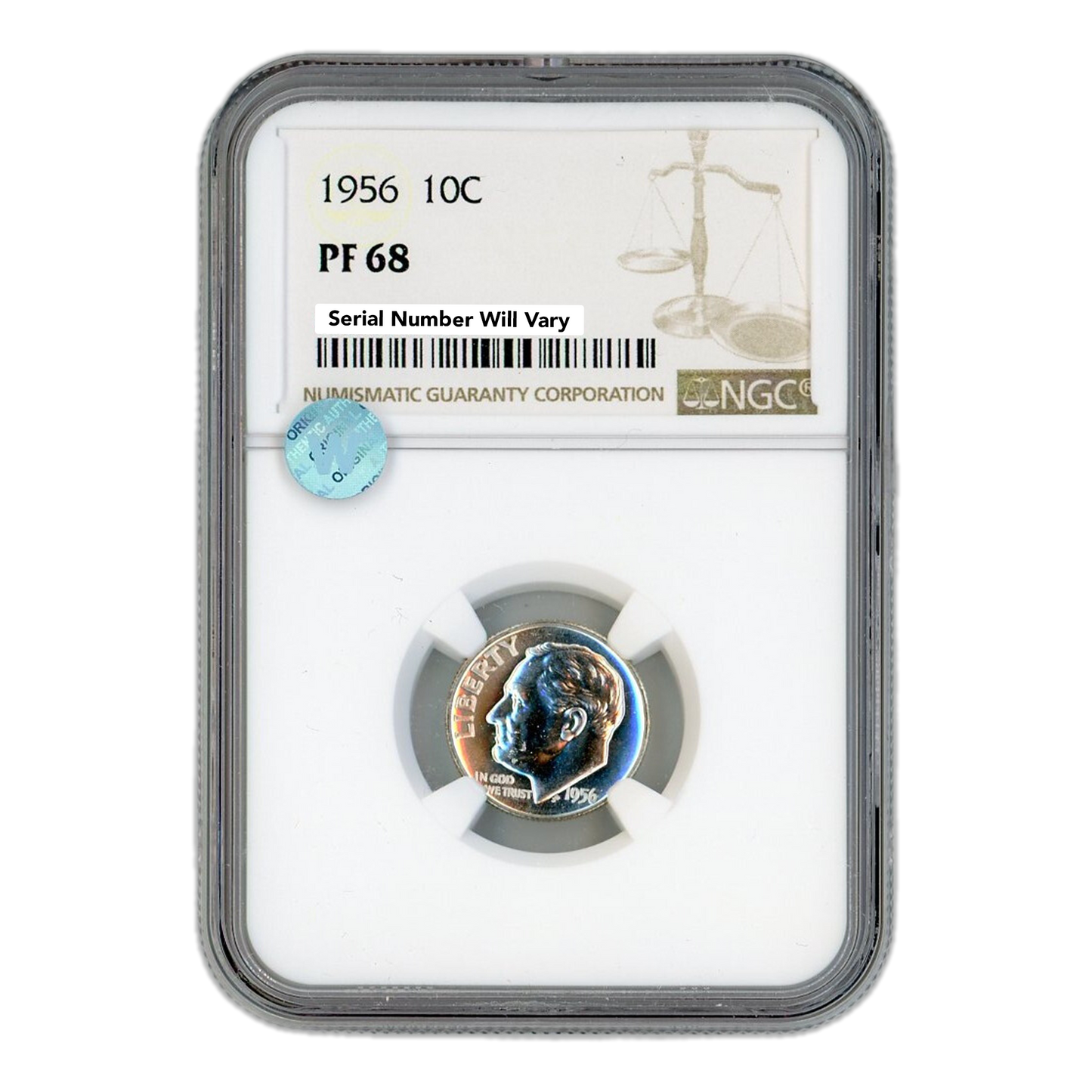 1956 Roosevelt Dime - NGC PF68 Sight White