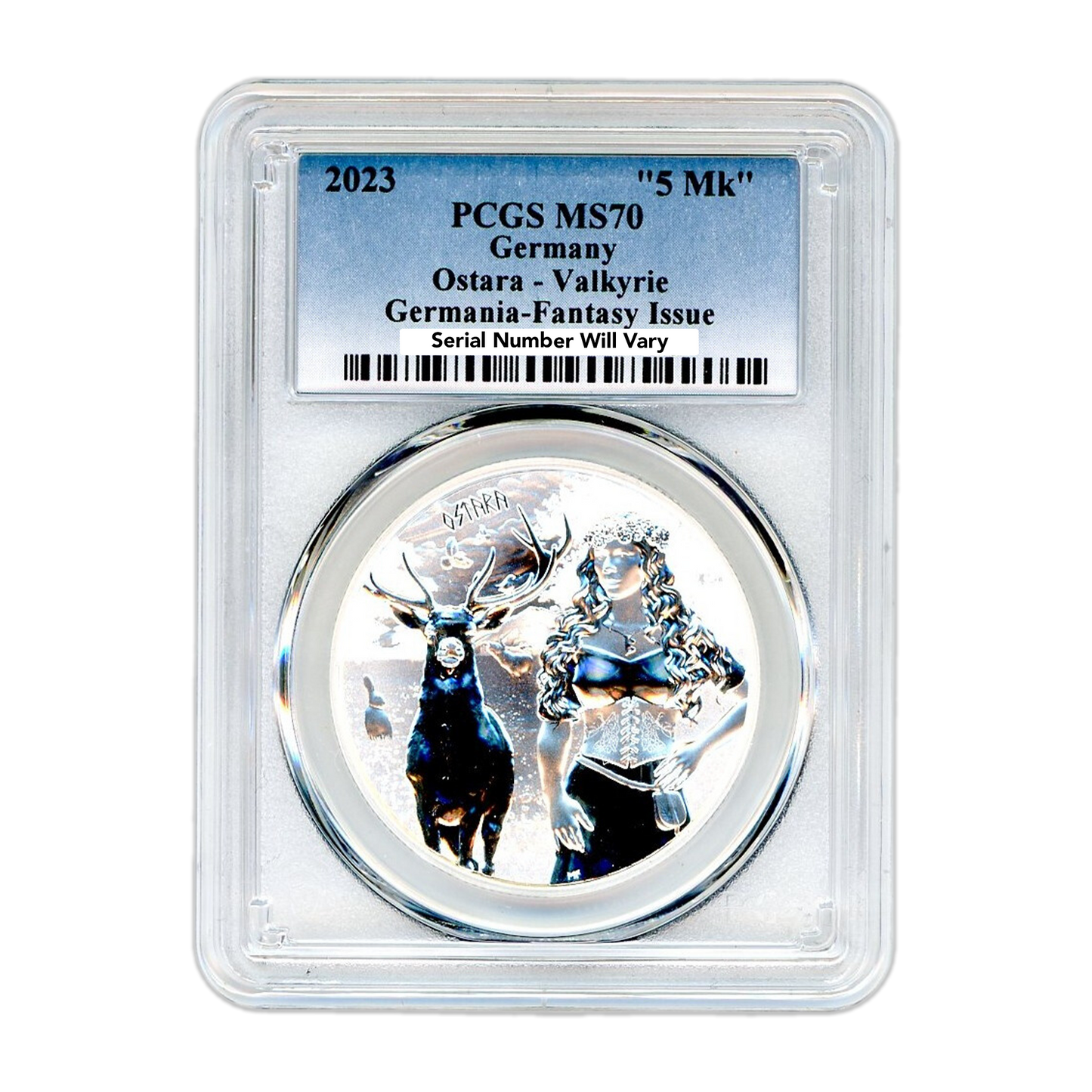 2023 1 oz Germania Ostara - Valkyrie Germania - PCGS MS70 Fantasy Issue