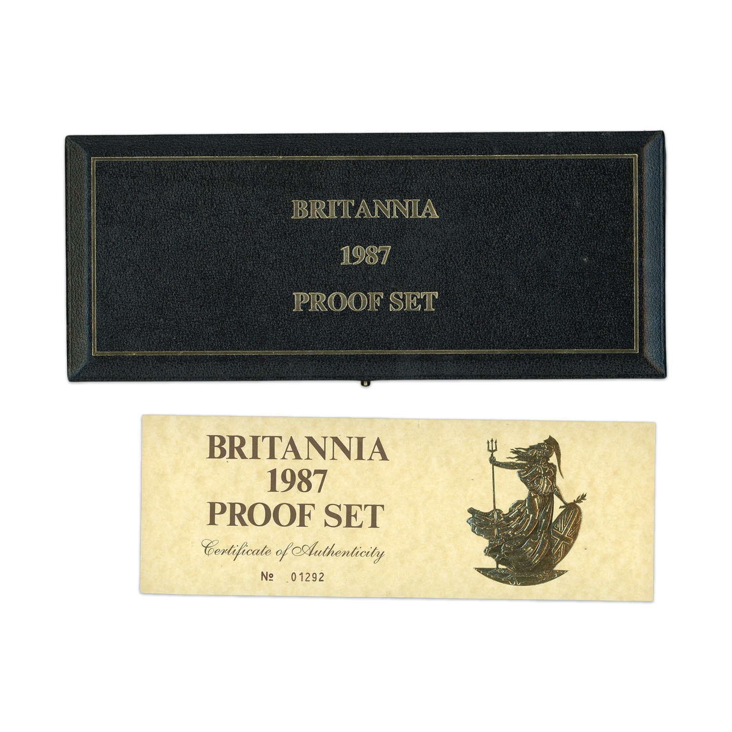 1987 4 piece Gold Britannia set- OGP with COA