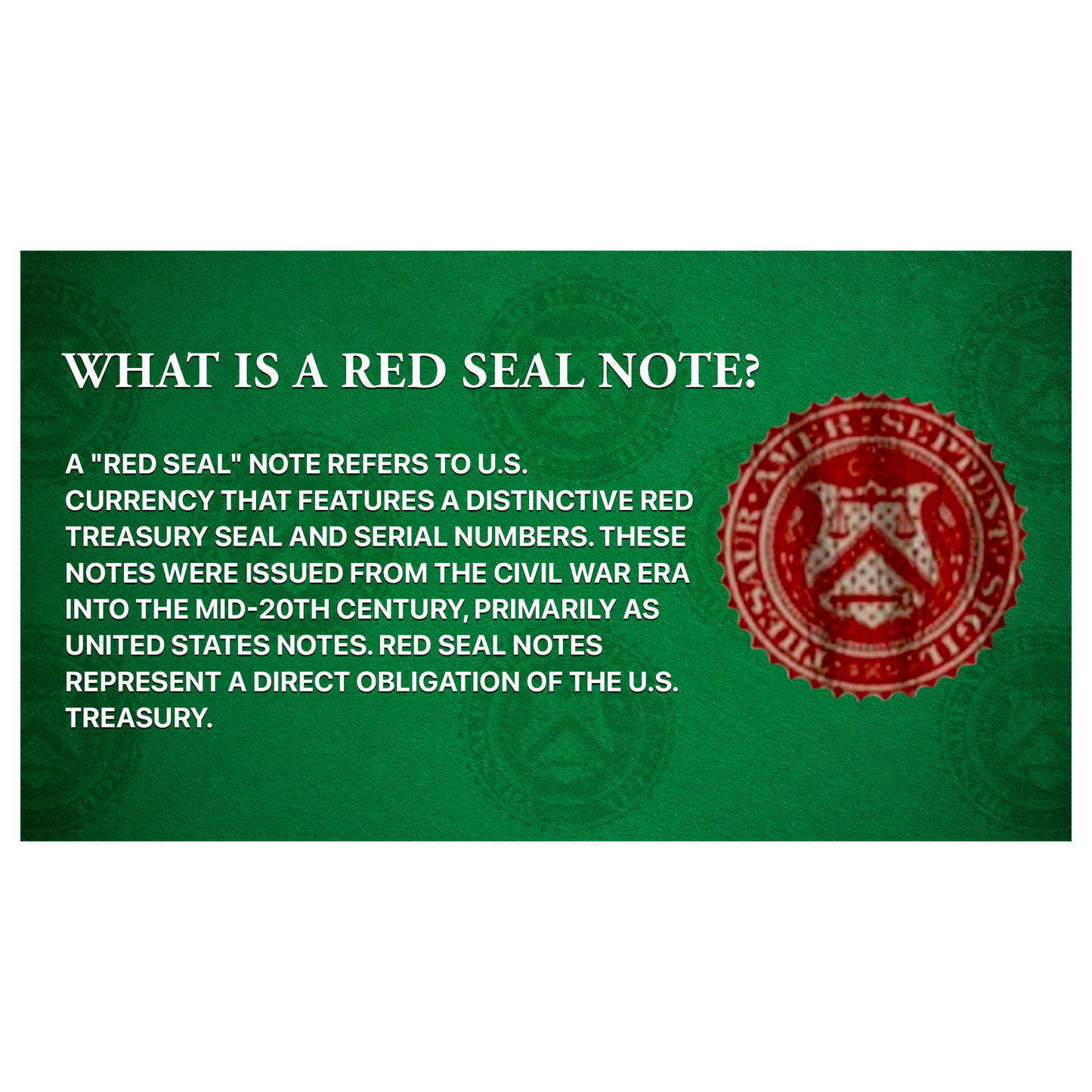 Red Seal Currency 3 Piece Set
