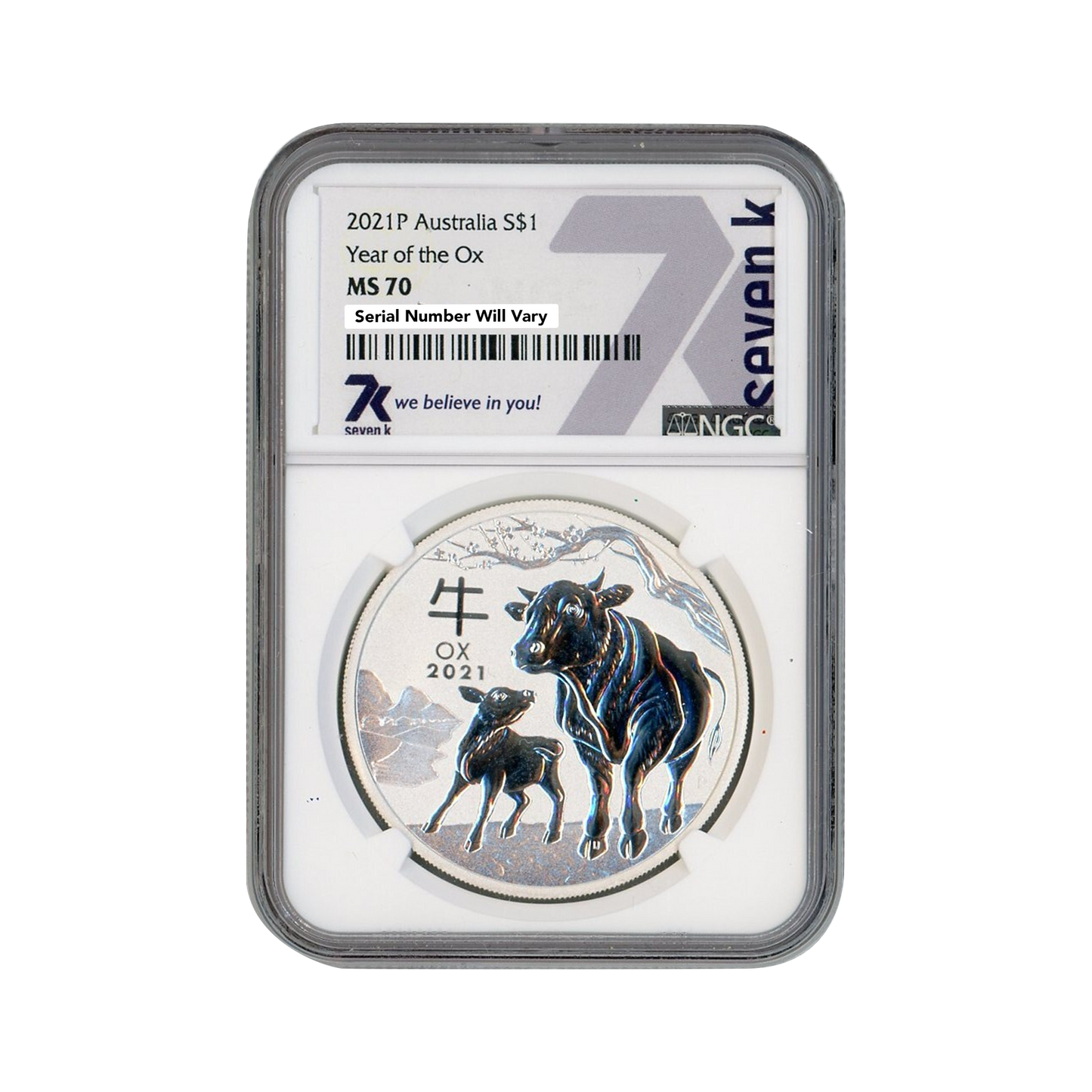 2021 P Australia Year of the Ox - NGC MS70