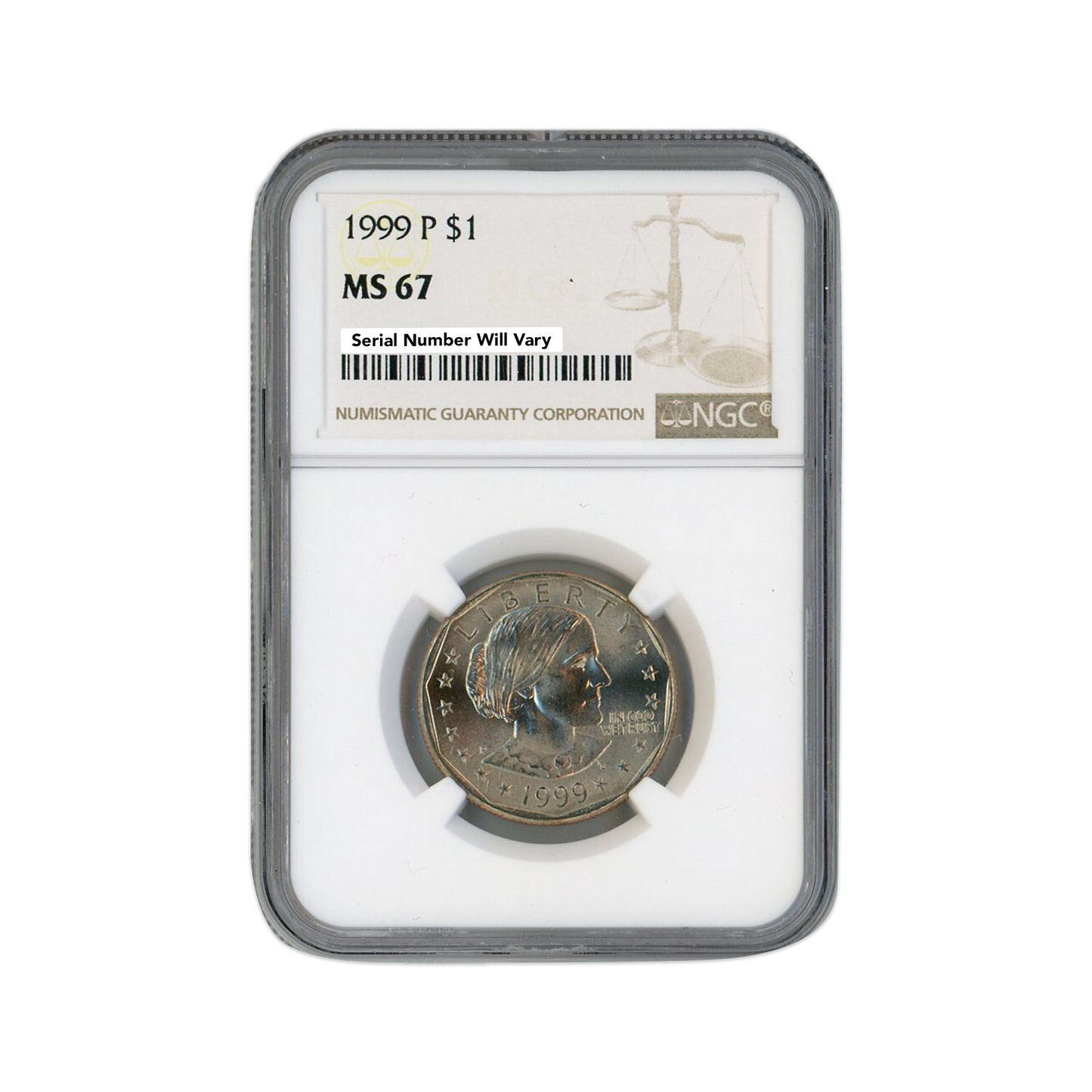 1999 P Susan B Anthony Dollar - NGC MS67