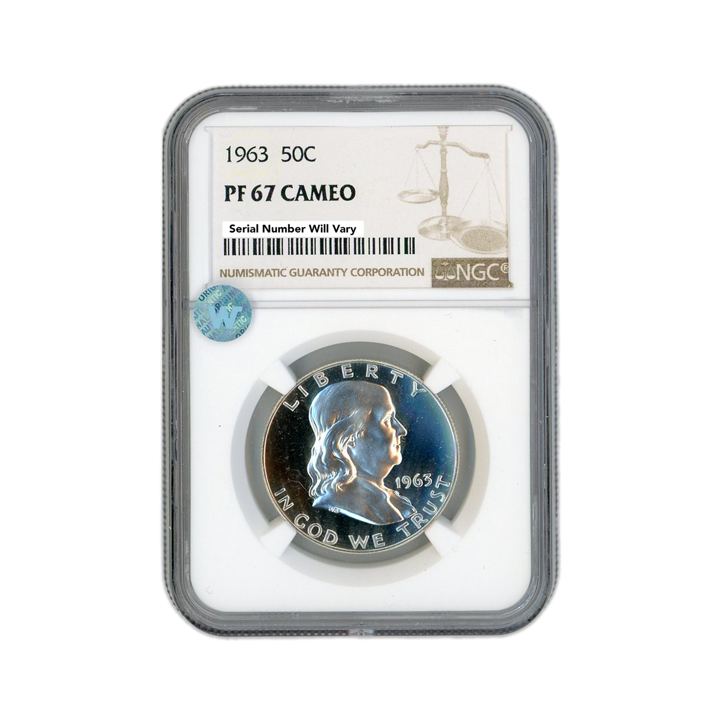 1963 Franklin Silver Half Dollar - NGC PF67 Cameo Sight White