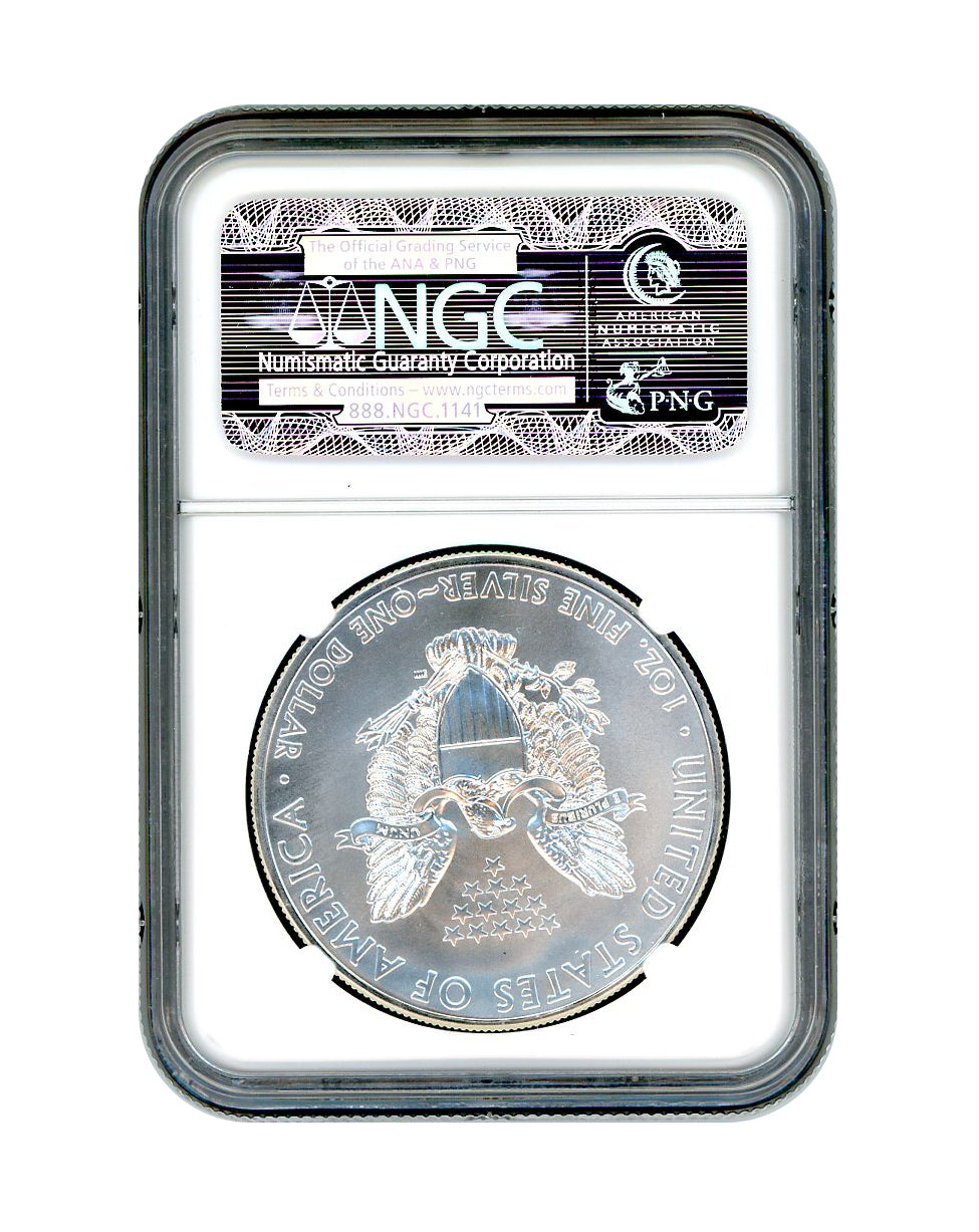 2012 $1 Silver Eagle - First Releases - NGC MS70 Sight White - CoinsTV