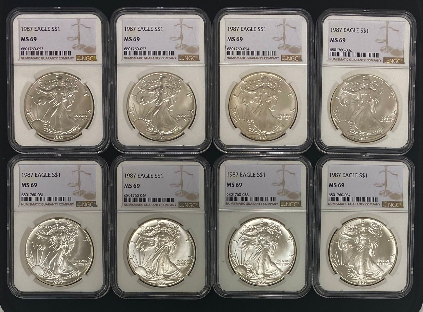 1987 Silver Eagle - NGC MS69 Brown Label