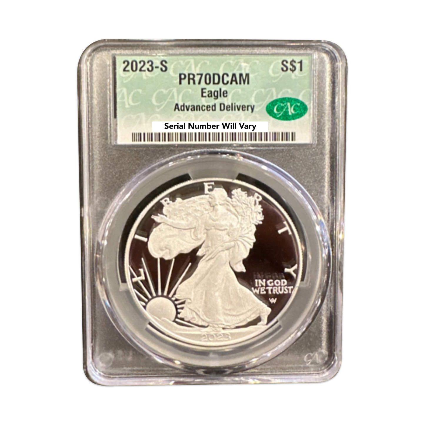 2023-S Silver Eagle Proof - CAC - Advanced Delivery - PR70DCAM