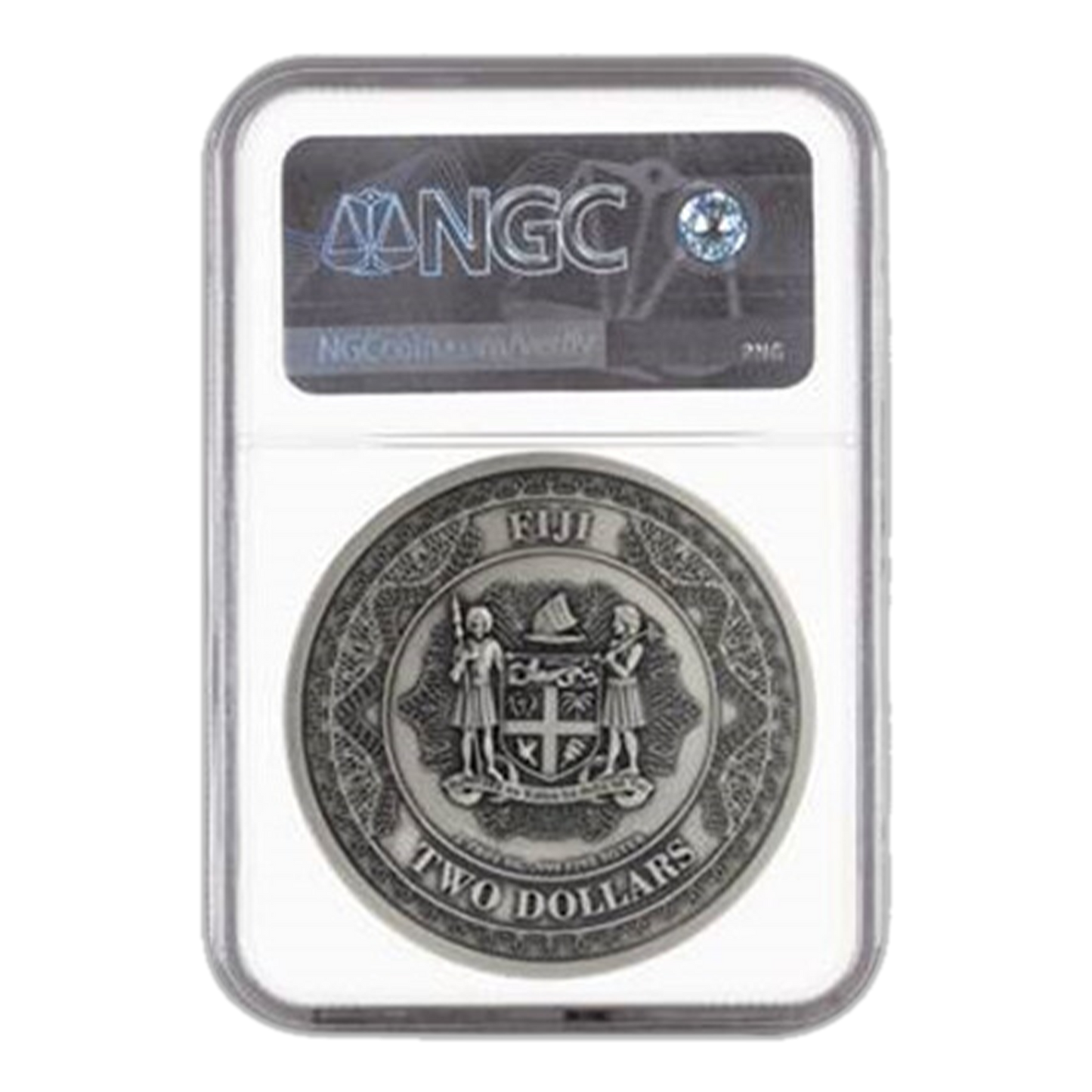 2023 $2 2-oz Silver Black Eagle Ultra-High Relief BU Antiqued - NGC MS70 First Releases