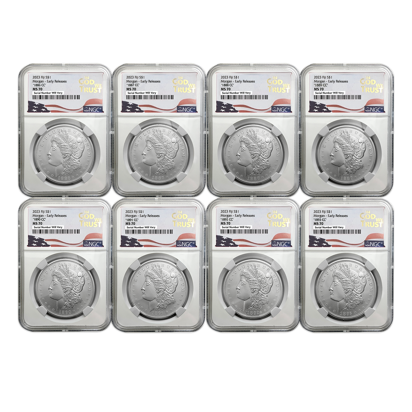 2023 Fiji Morgan Dollar Carson City - NGC MS70 In God We Trust Label Grab Bag