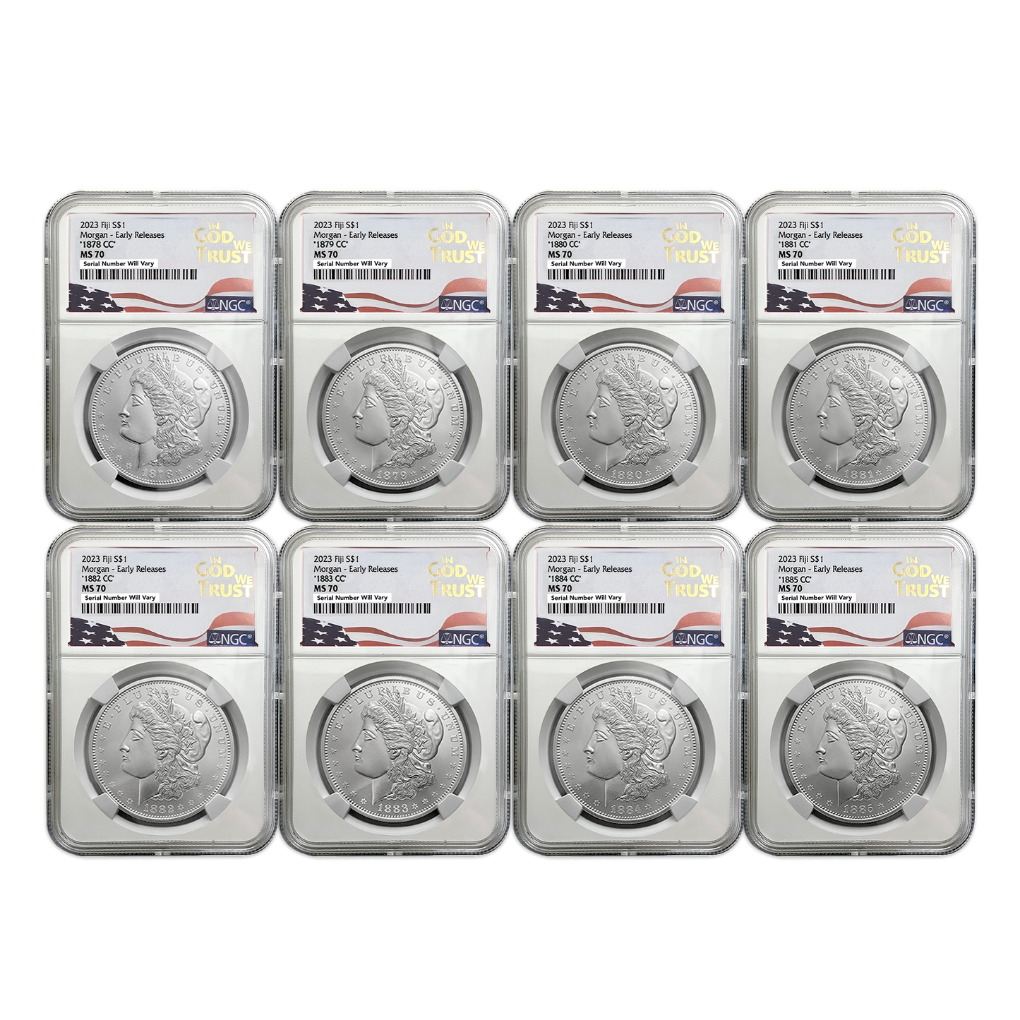 2023 Fiji Morgan Dollar Carson City - NGC MS70 In God We Trust Label Grab Bag