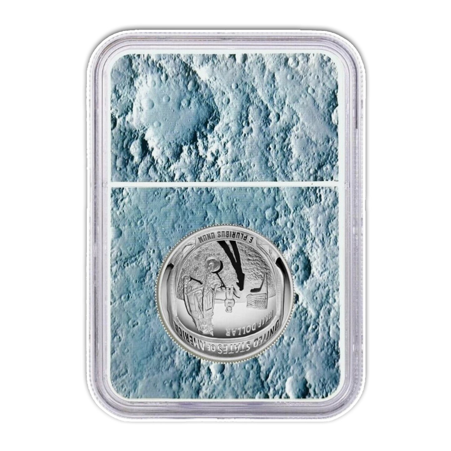2019 S Apollo 11 50th Anniversary Kennedy & Moon Core with Mission Patch Half Dollar - 2 pcs Set - NGC PF70 First Day of Issue