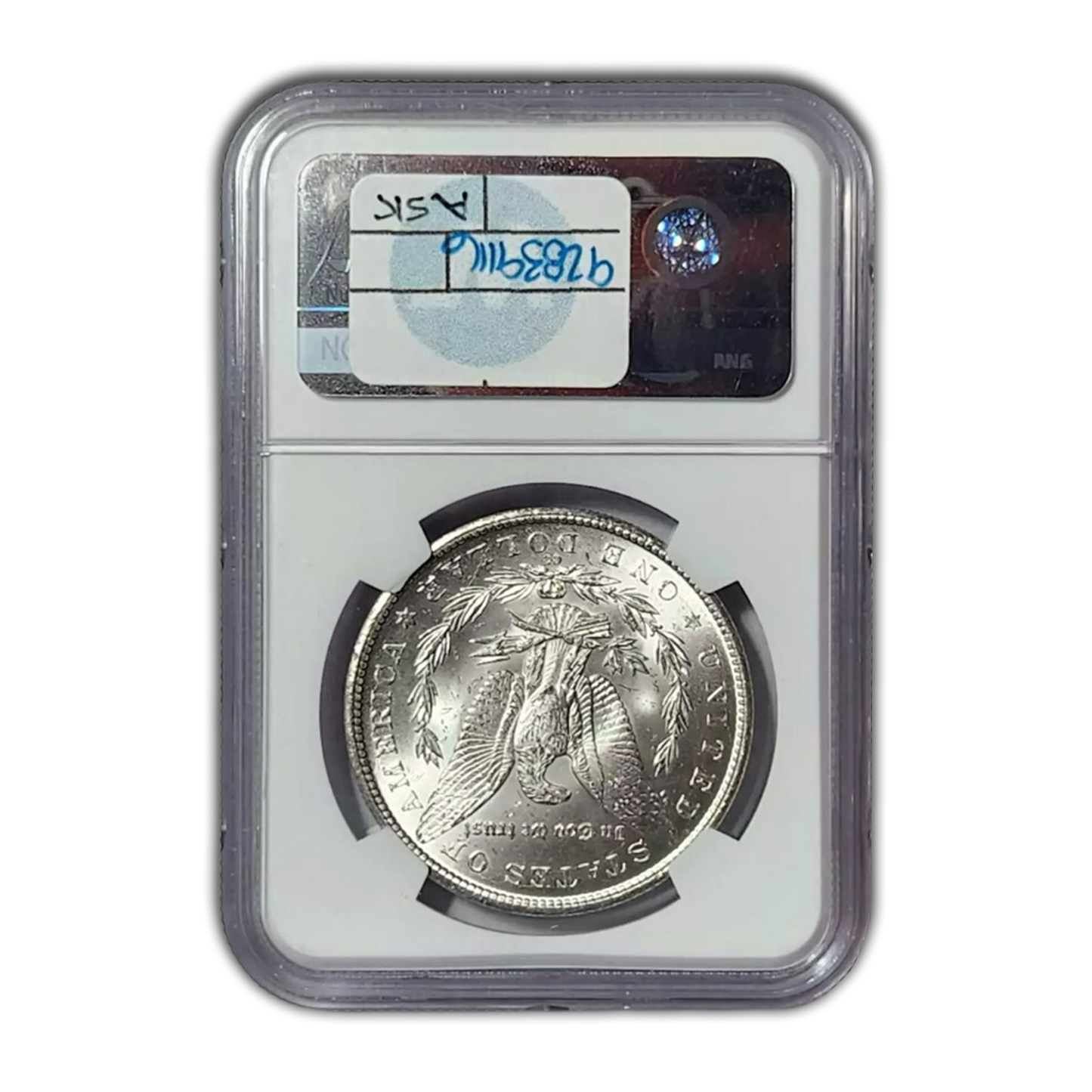 1884 CC Morgan Silver Dollar Carson City - NGC MS63 Sight White - CoinsTV