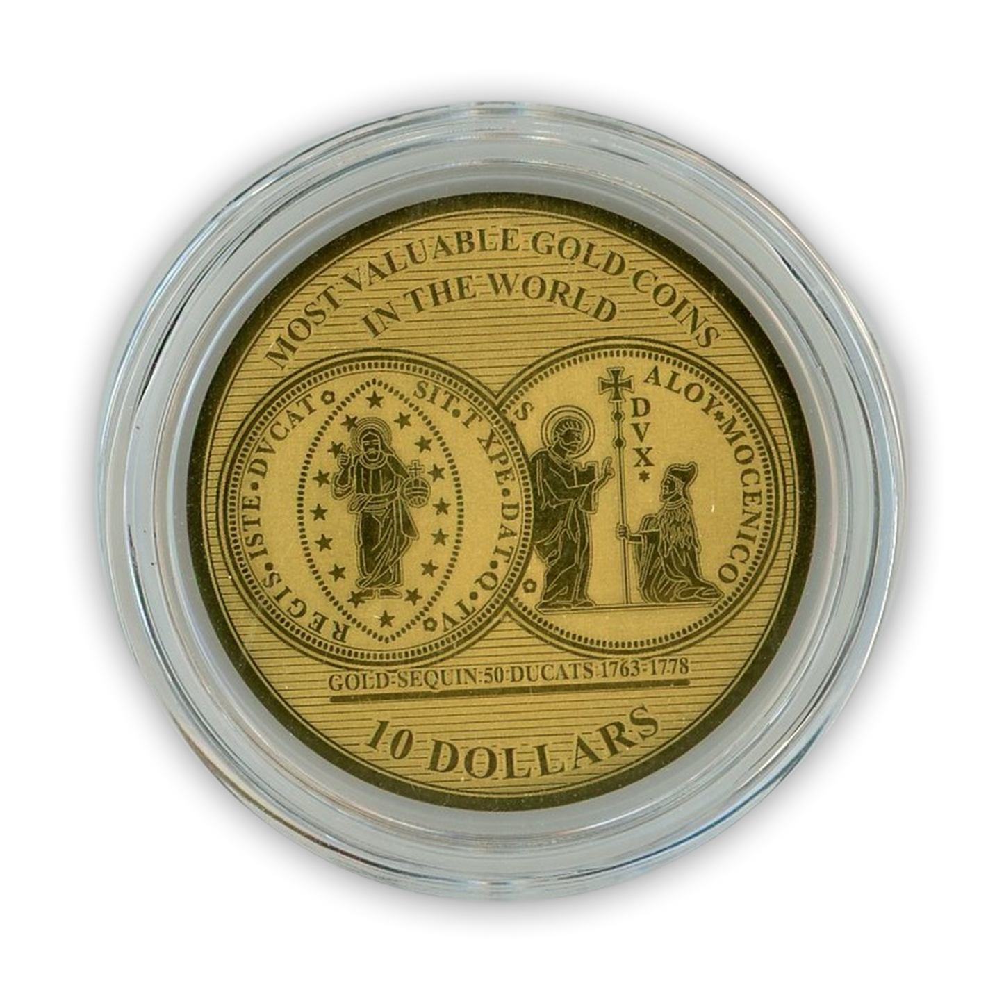 2018 Solomon Islands Gold Sequin 50 Ducats - 1/100 Gold Prooflike - CoinsTV