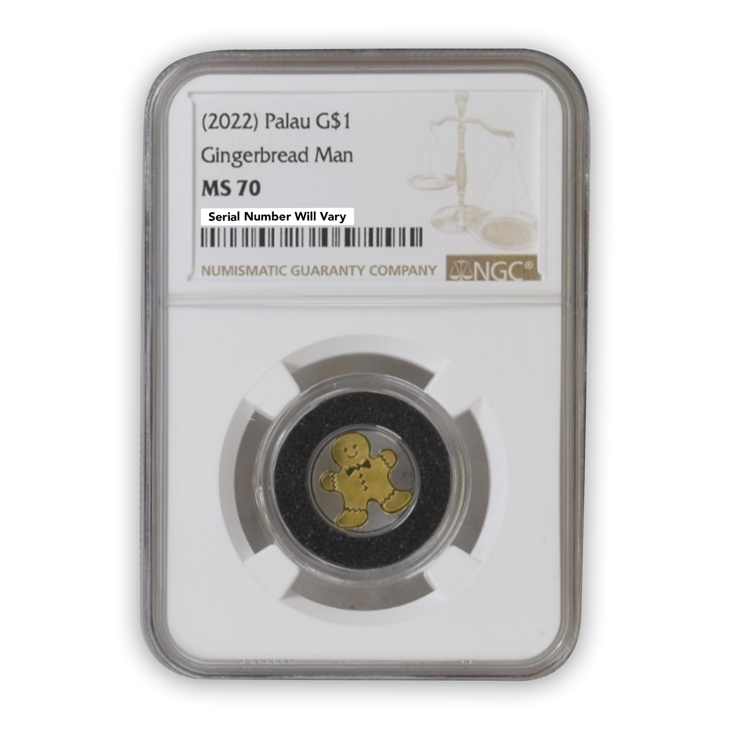 2022 Palau Gingerbread Man - NGC MS70
