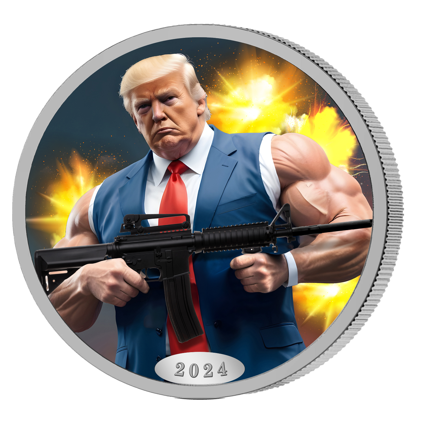2024 Donald Trump - The Right To Bare Arms - 1 oz Silver