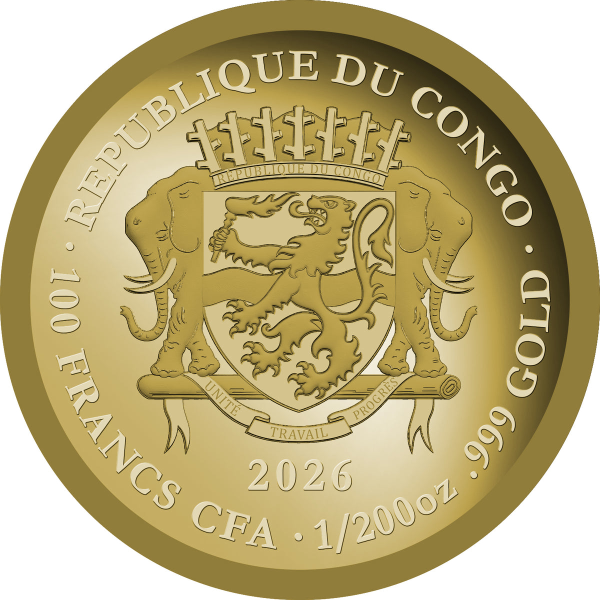 2026 Congo Mona Lisa 1/200 oz Gold Coin
