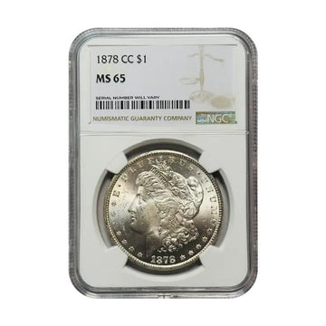 1878-CC Morgan Silver Dollar Carson City - NGC MS65